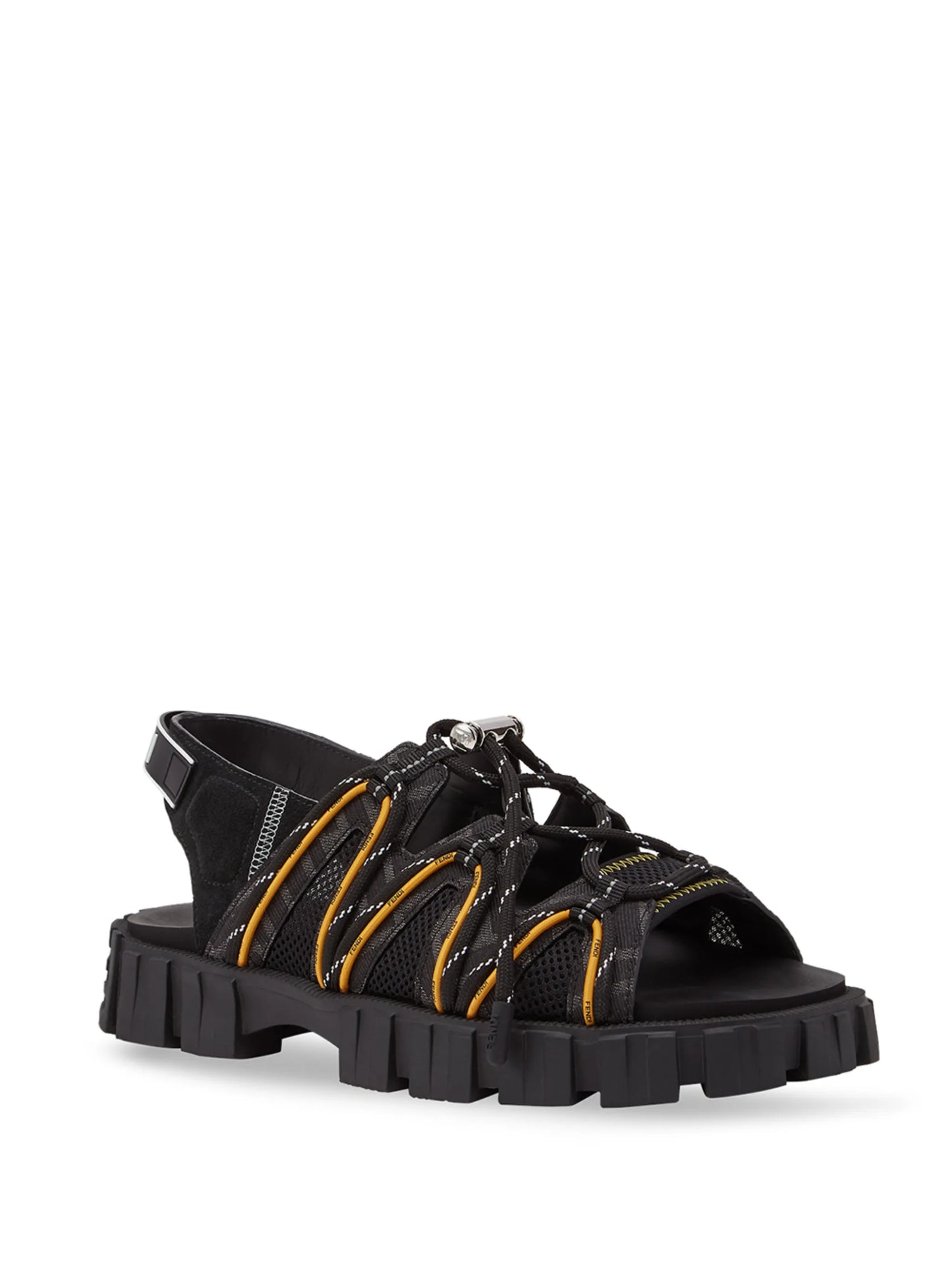 Force leather and mesh sandals