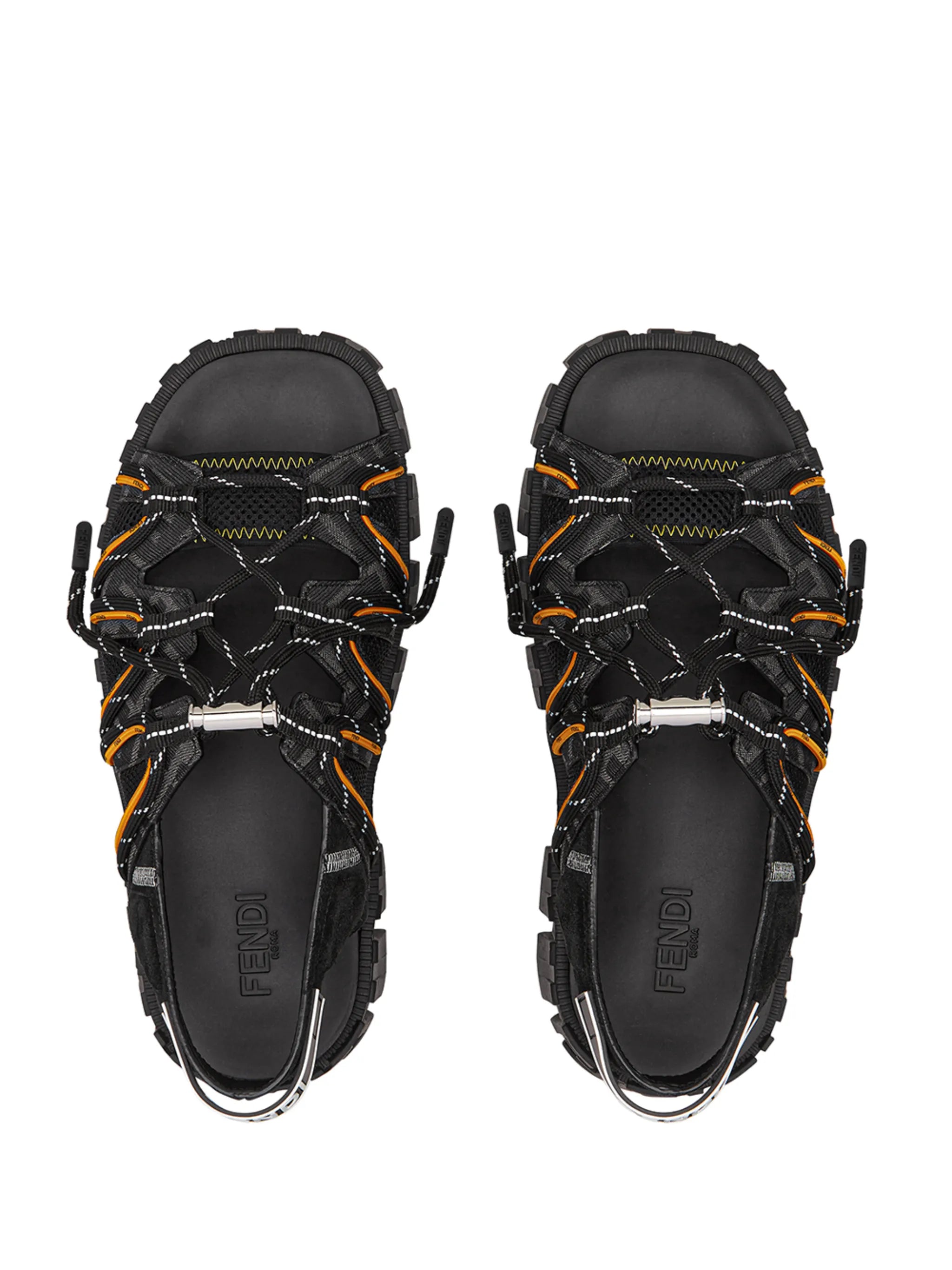 Force leather and mesh sandals