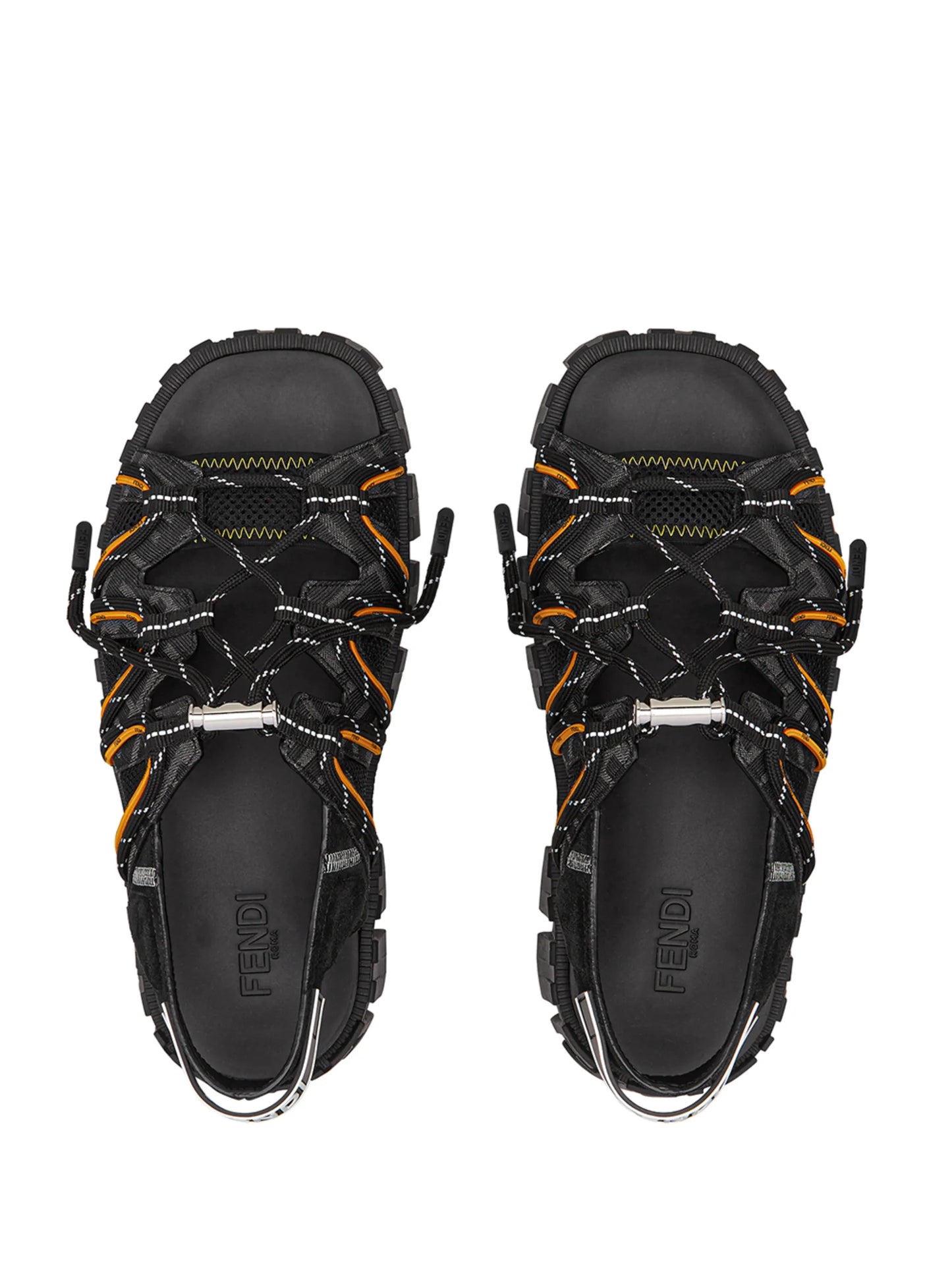 Force leather and mesh sandals