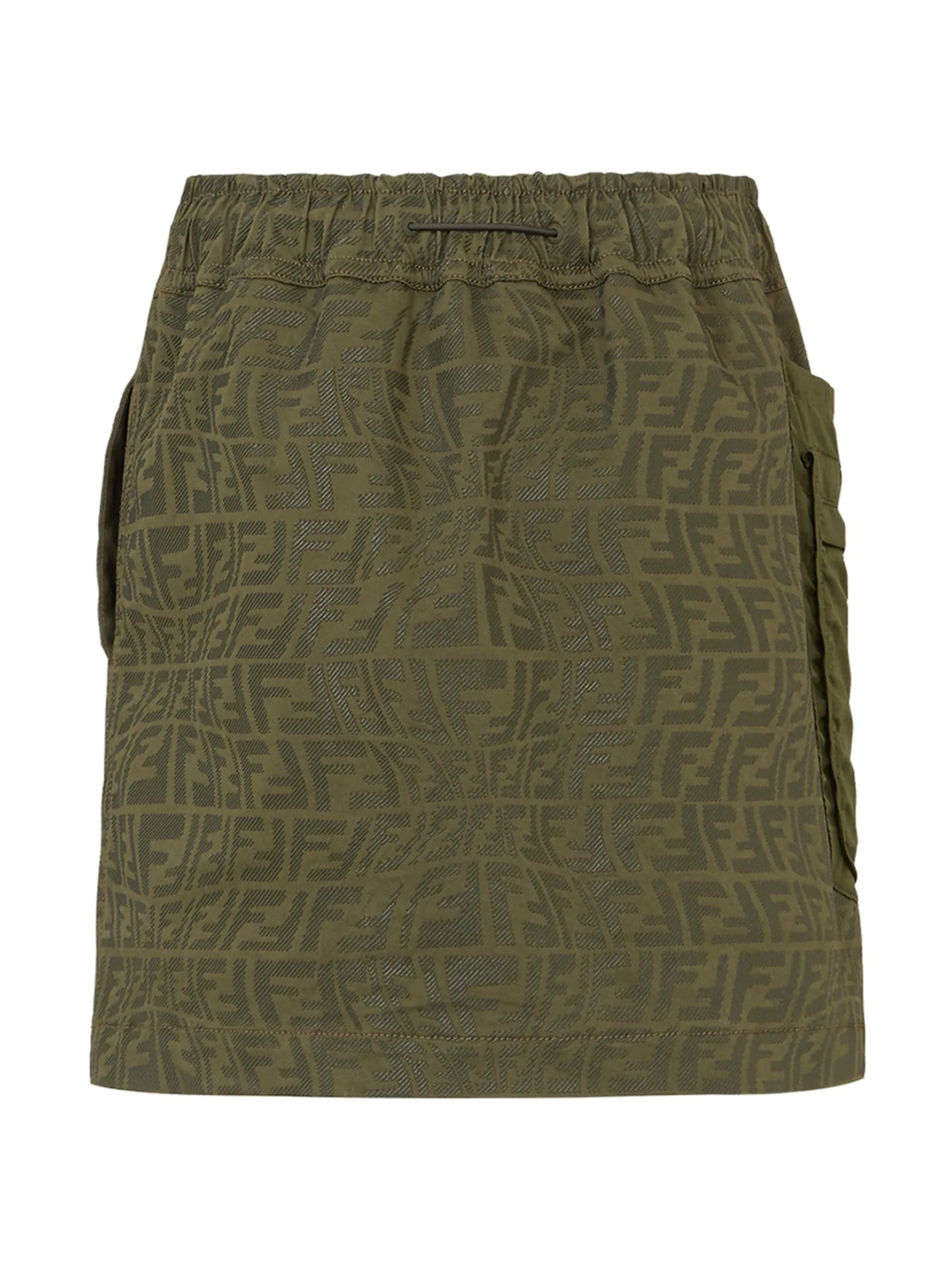 FF-motif denim miniskirt