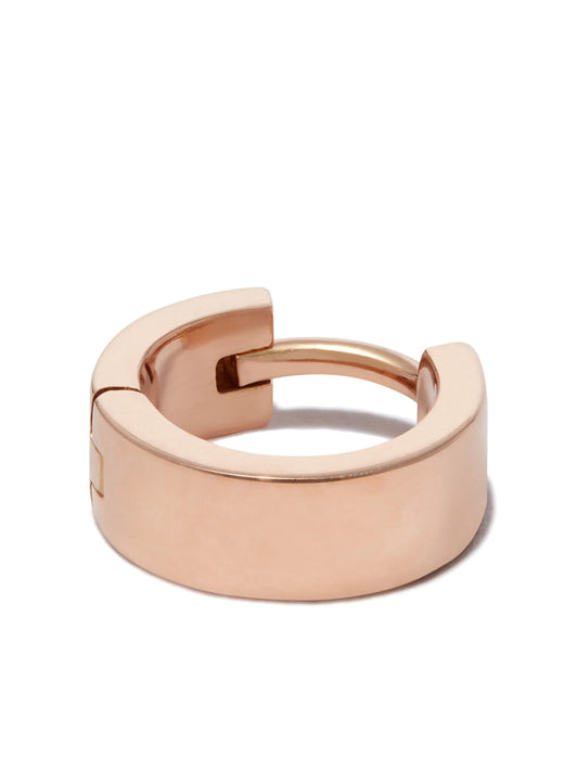 18kt rose gold polished Ribbon small hoop