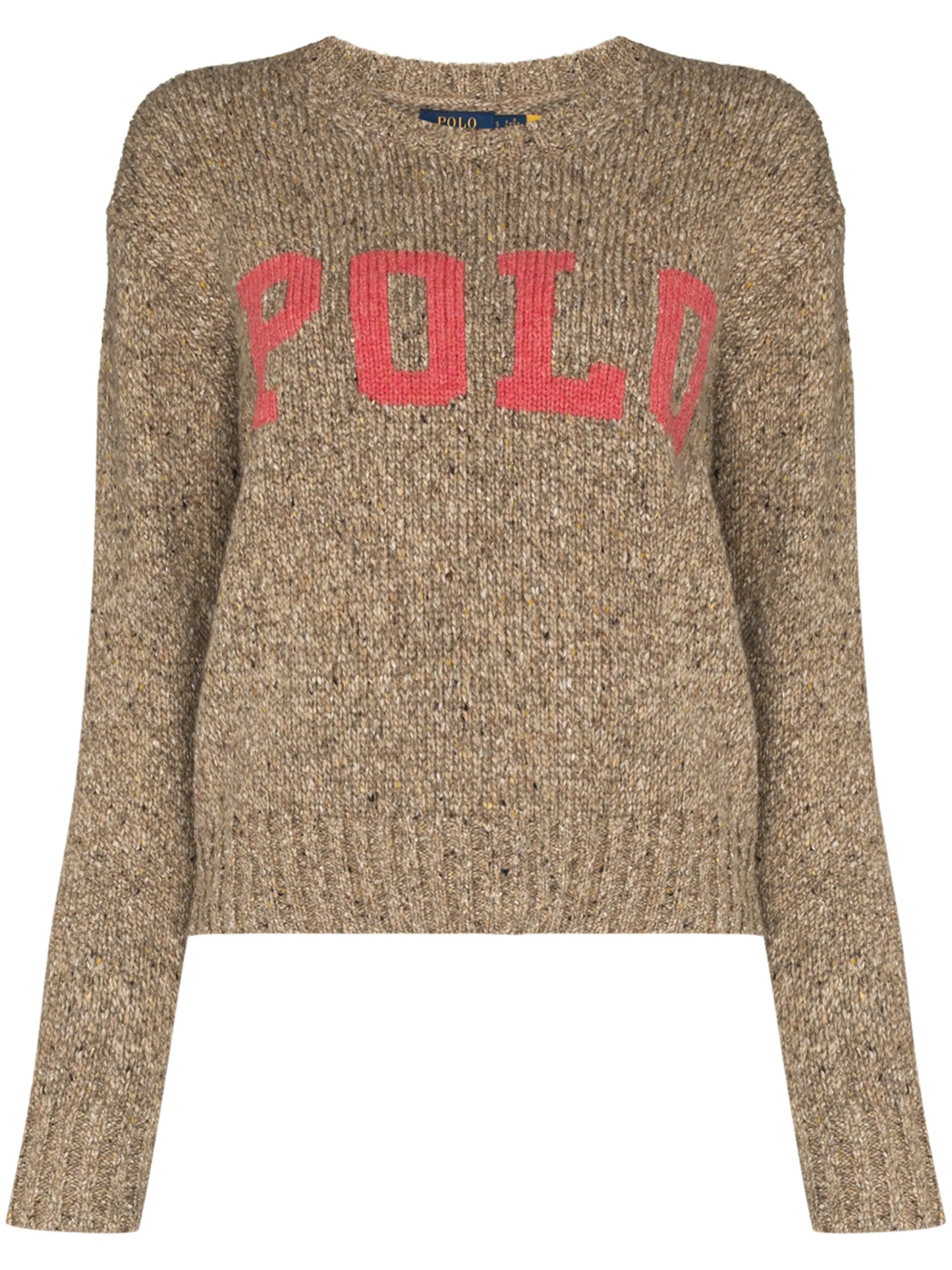 logo-print crew neck jumper