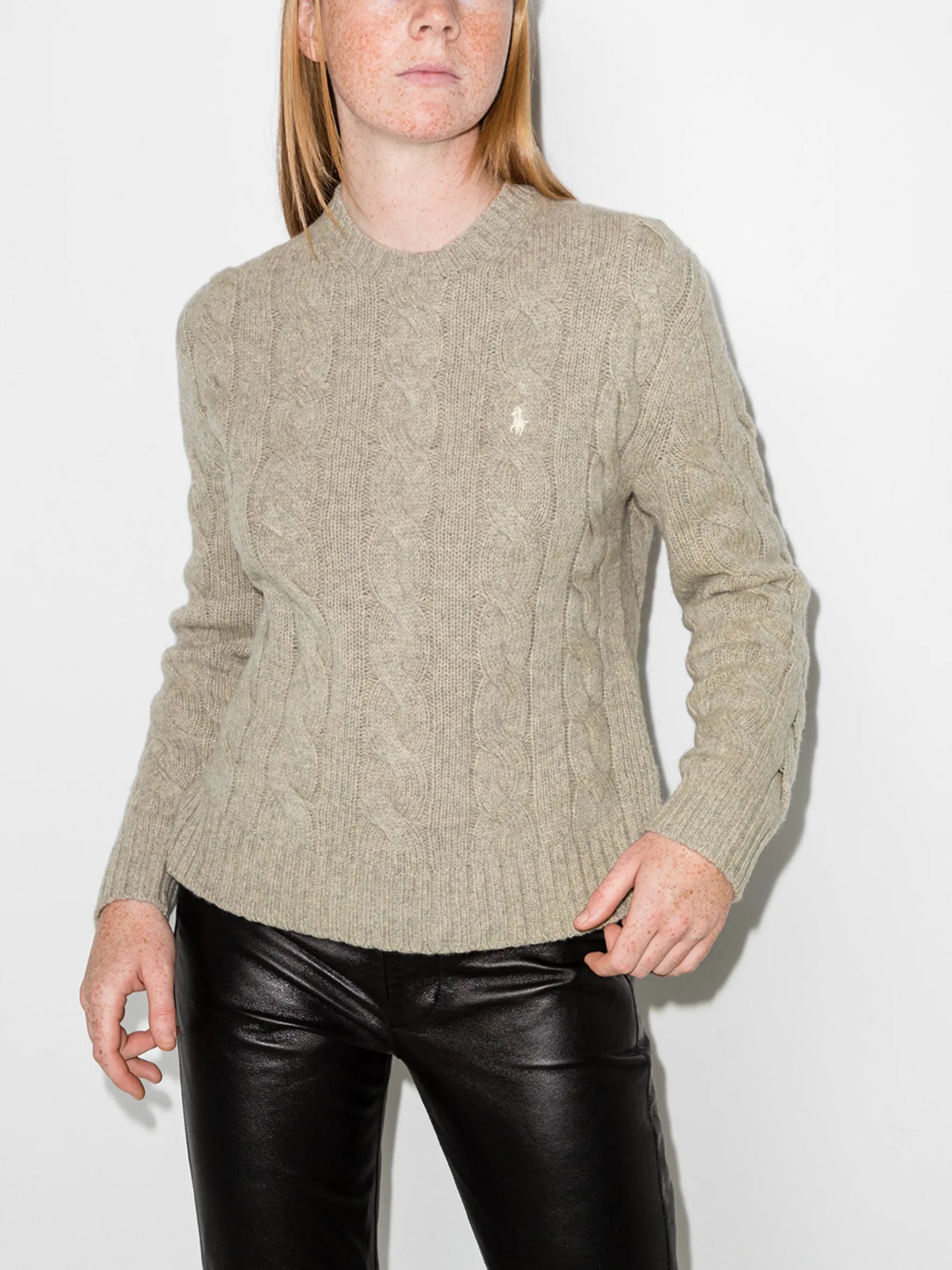 Polo Pony cable-knit jumper