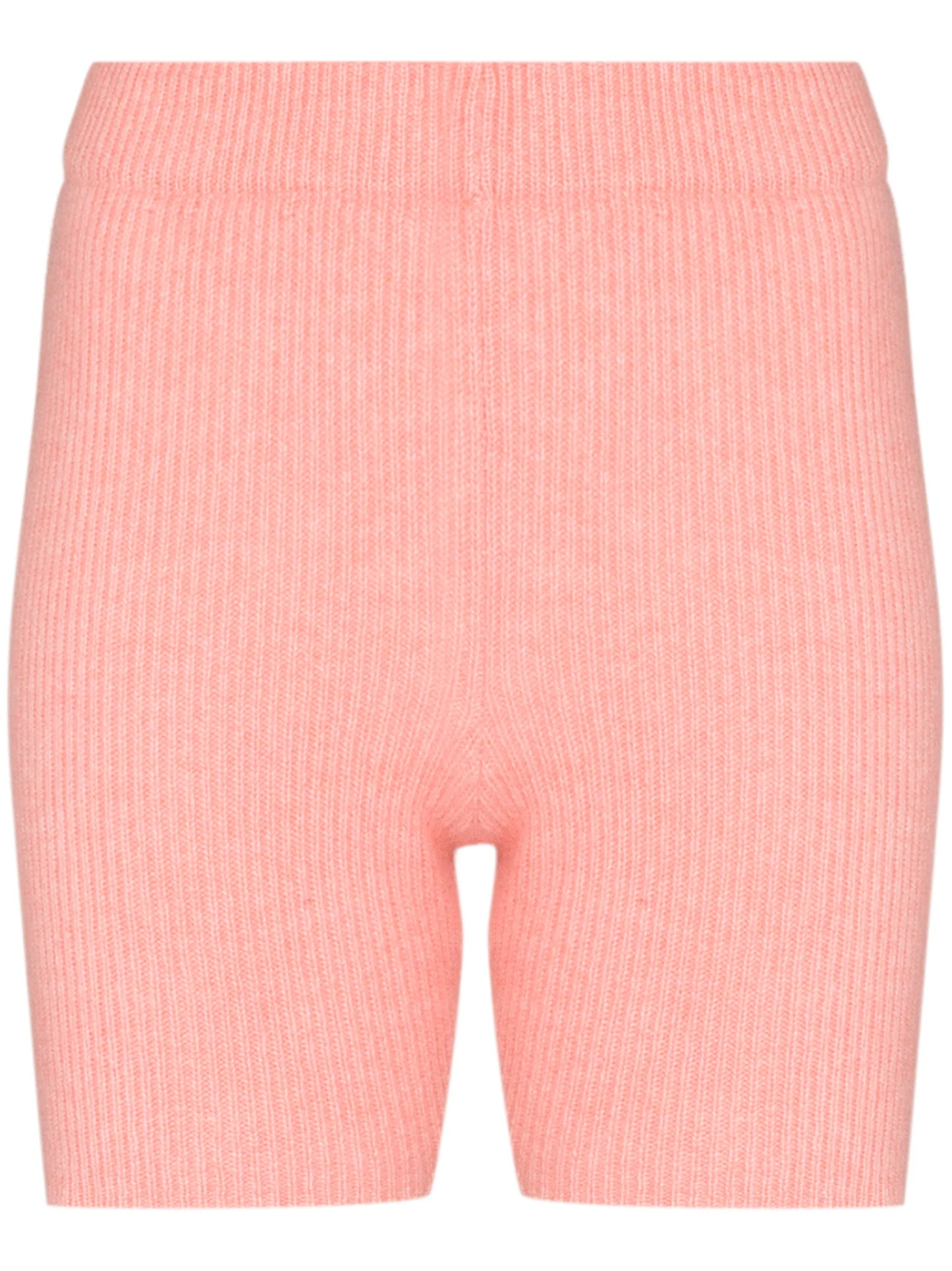 ribbed-knit biker shorts