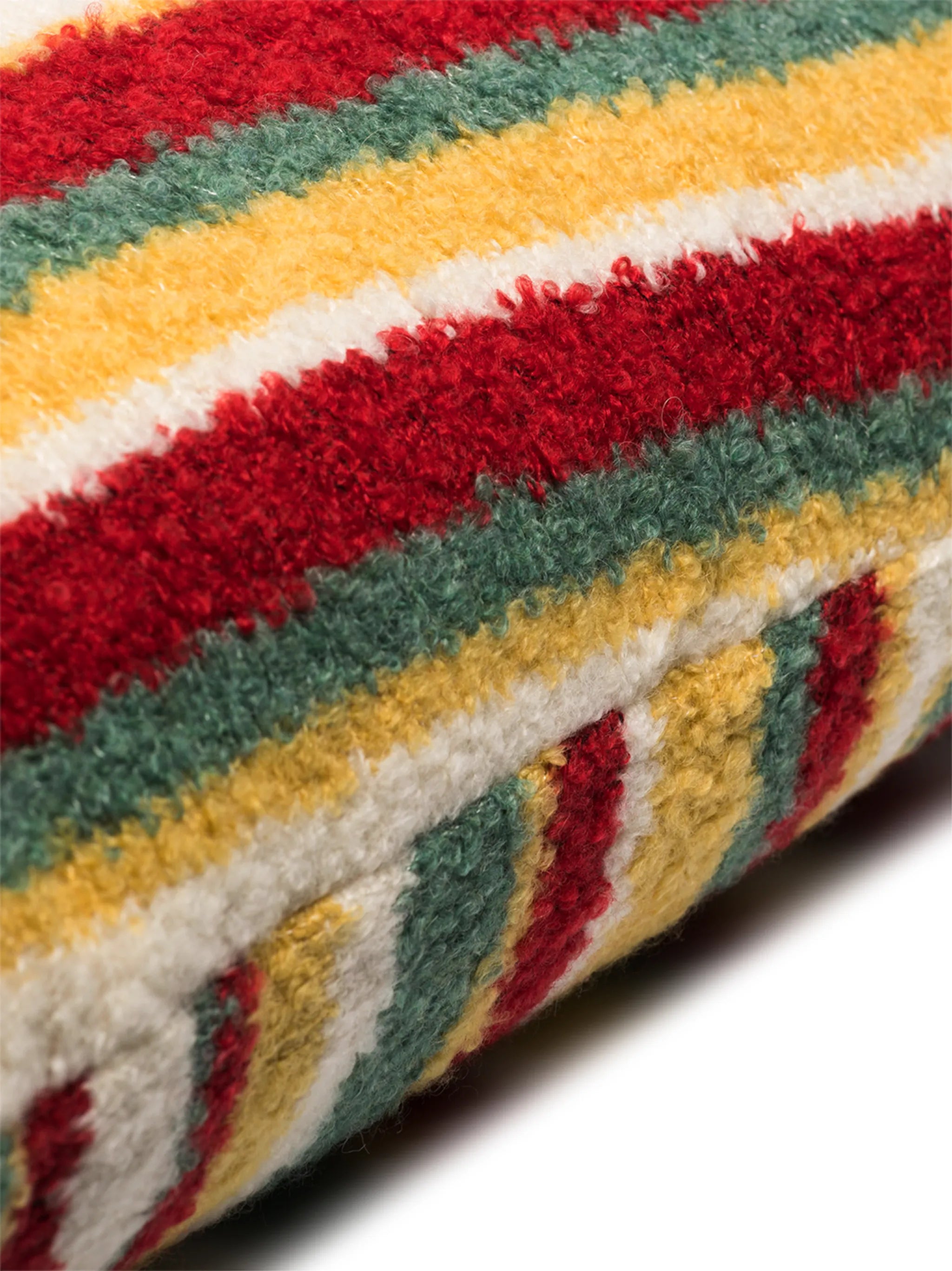 Teddy Stripe knitted cushion