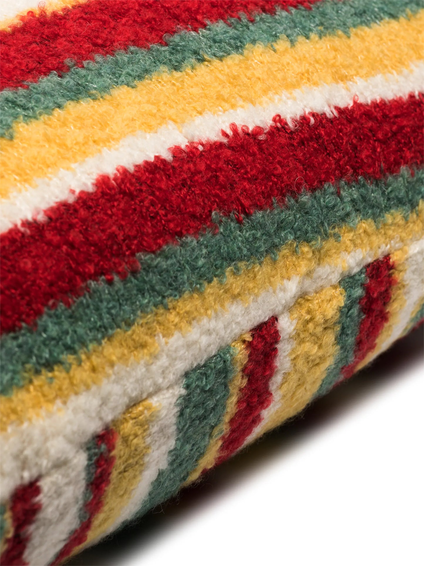Teddy Stripe knitted cushion