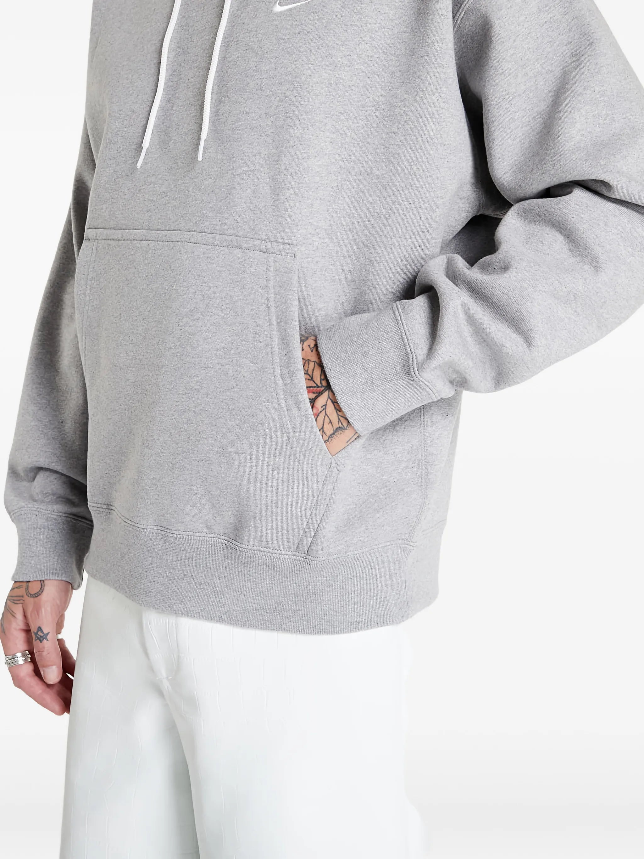 Swoosh logo drawstring hoodie