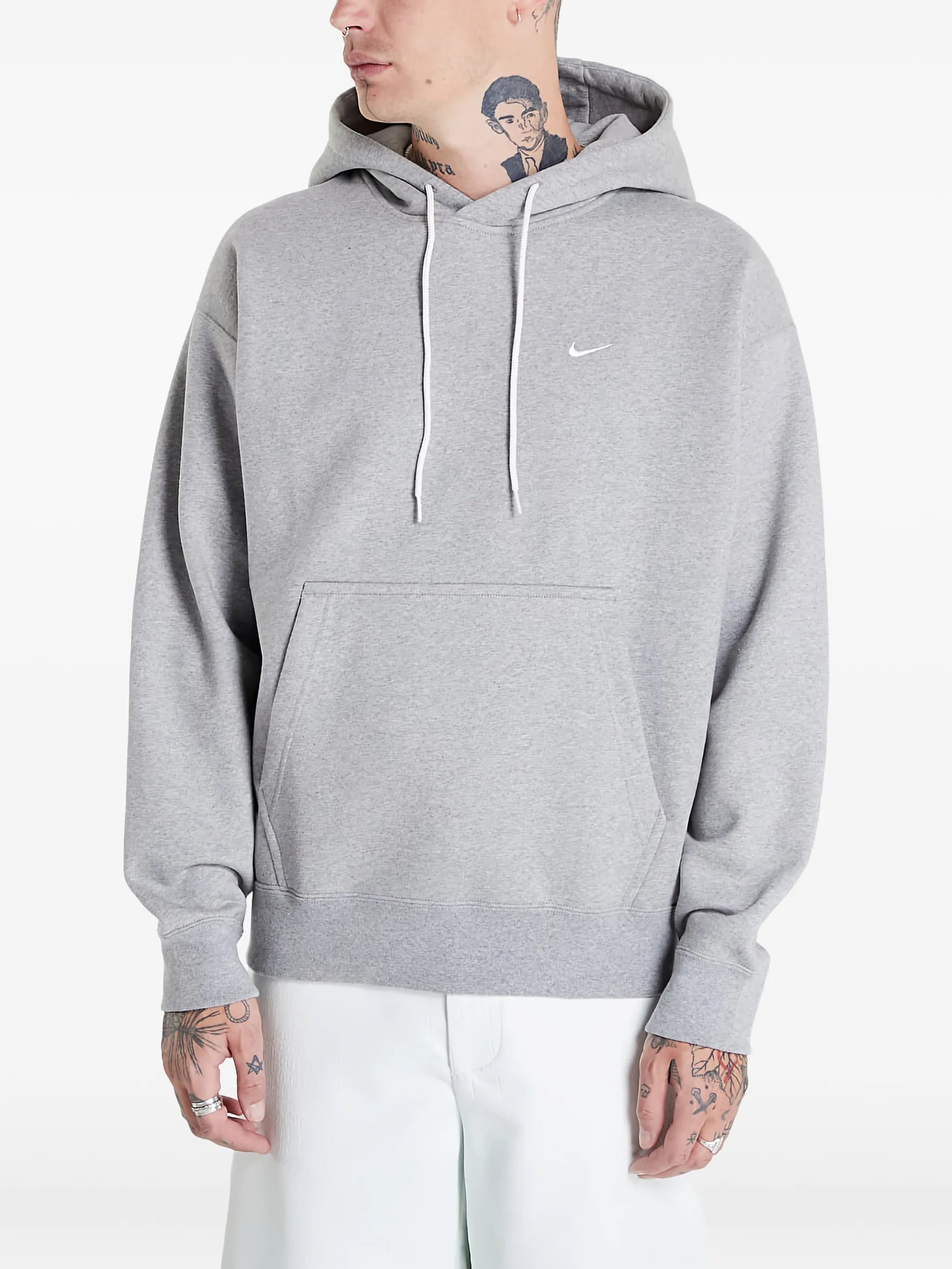 Swoosh logo drawstring hoodie