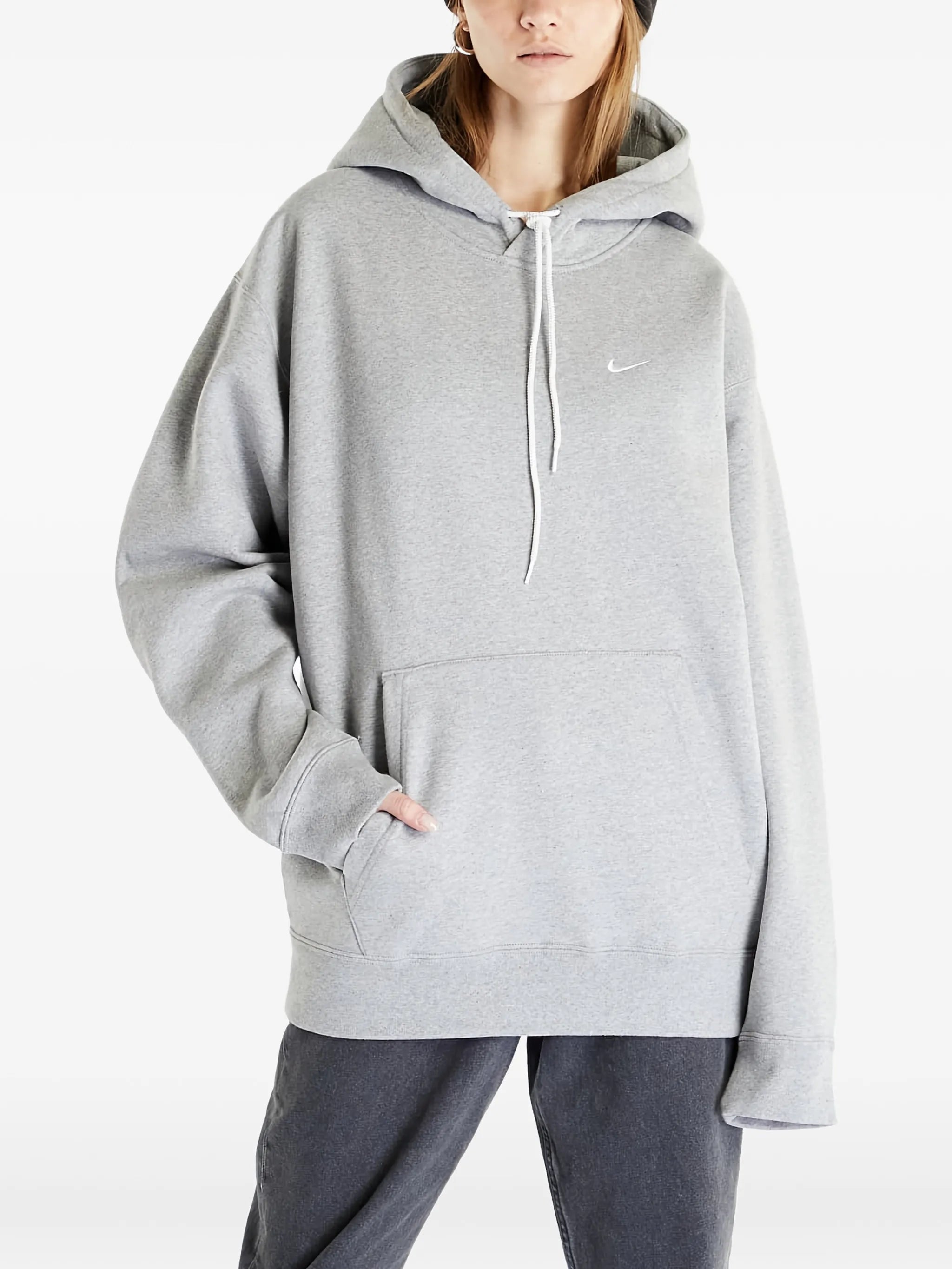 Swoosh logo drawstring hoodie