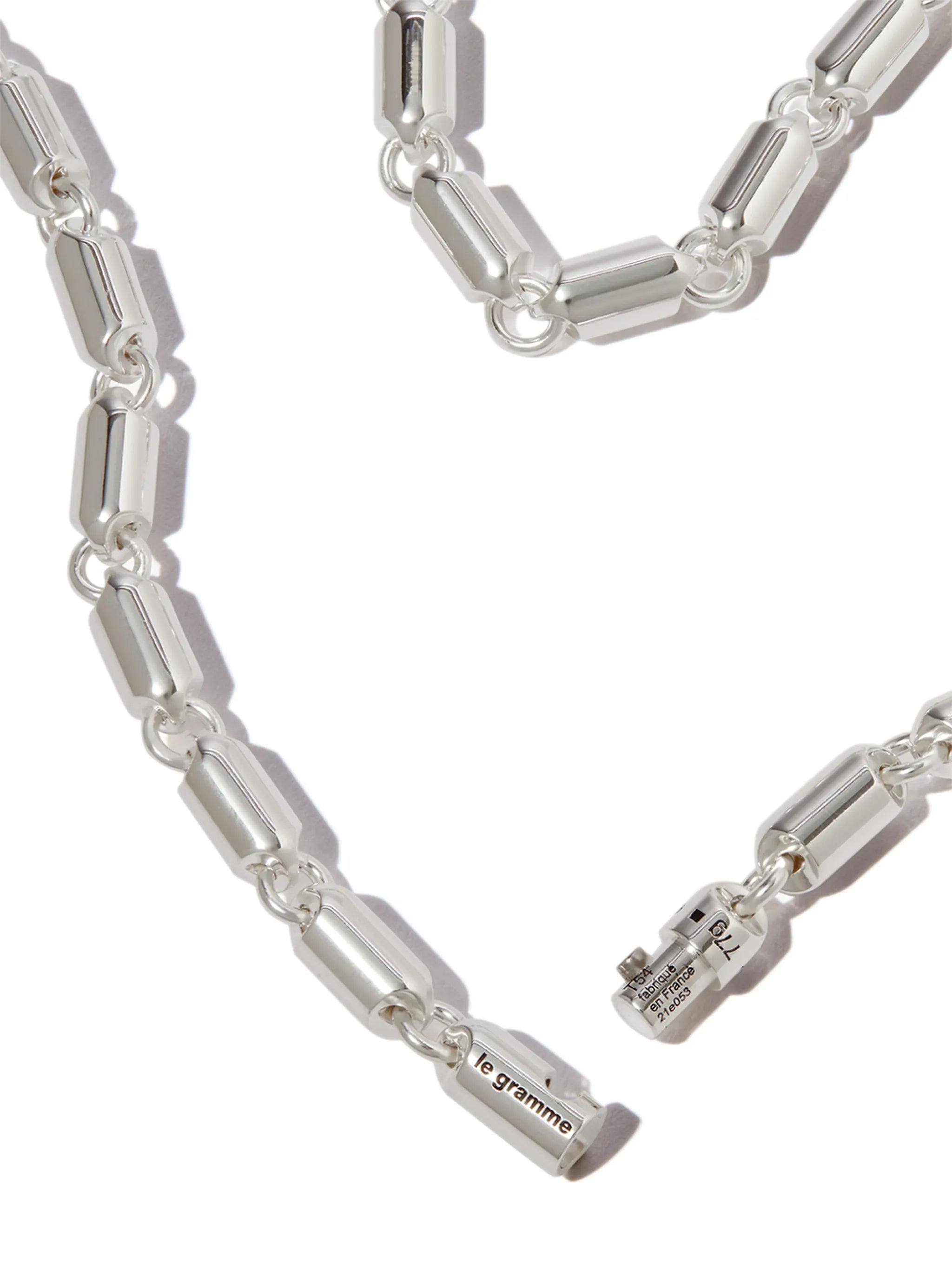 77g polished capsule necklace