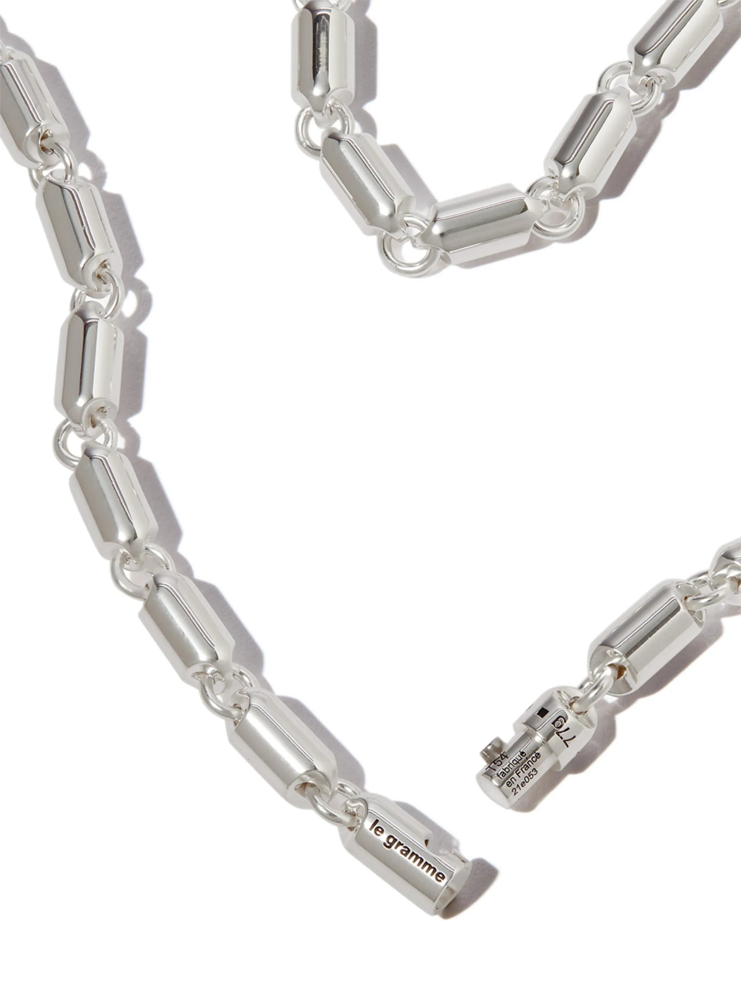 77g polished capsule necklace