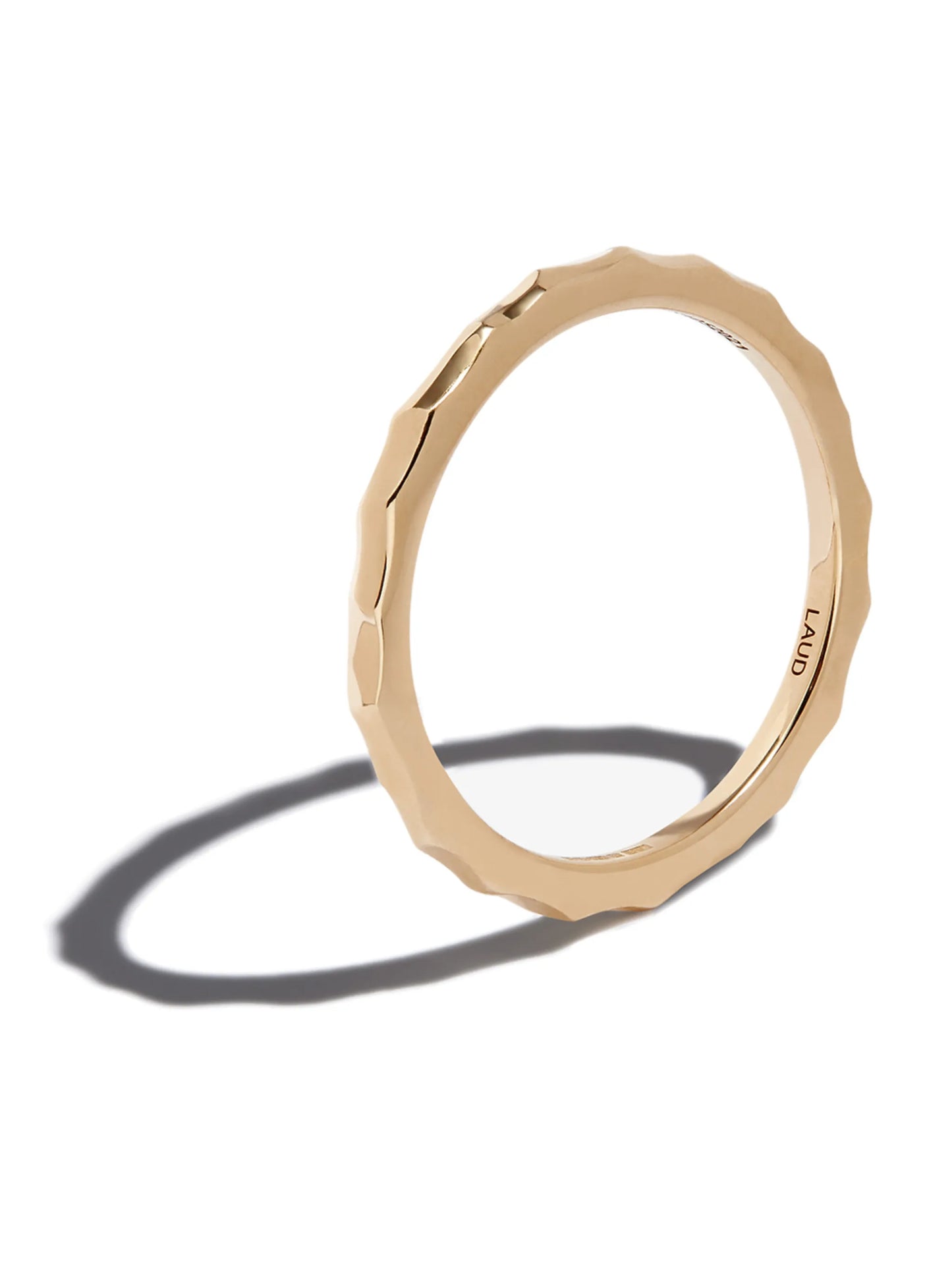 18kt yellow gold Aspect thin-band ring