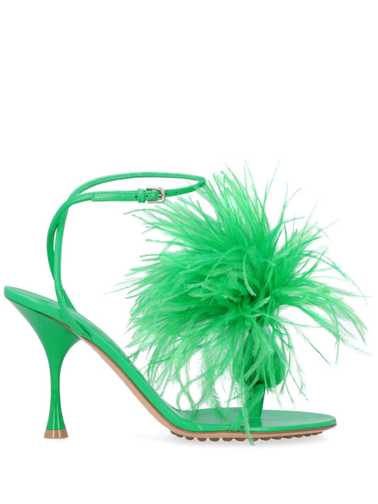 Feather dot sandals