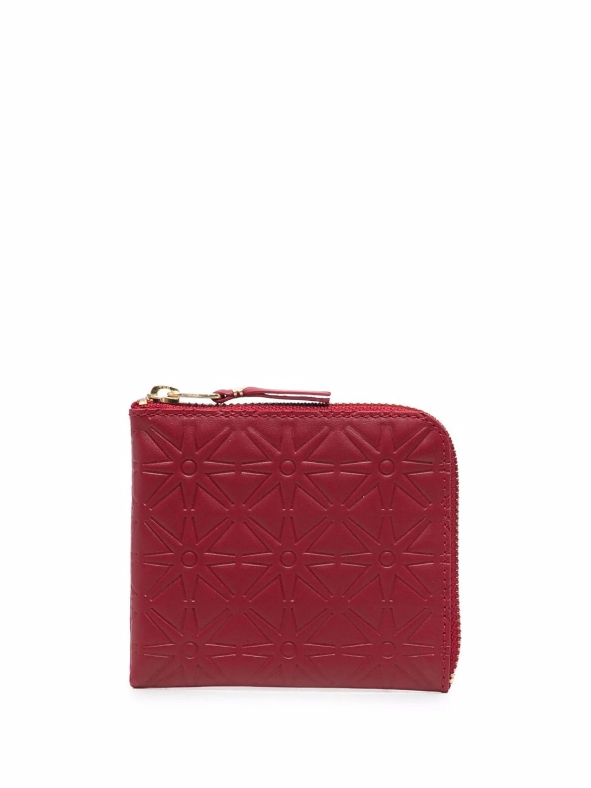 embossed zipped wallet