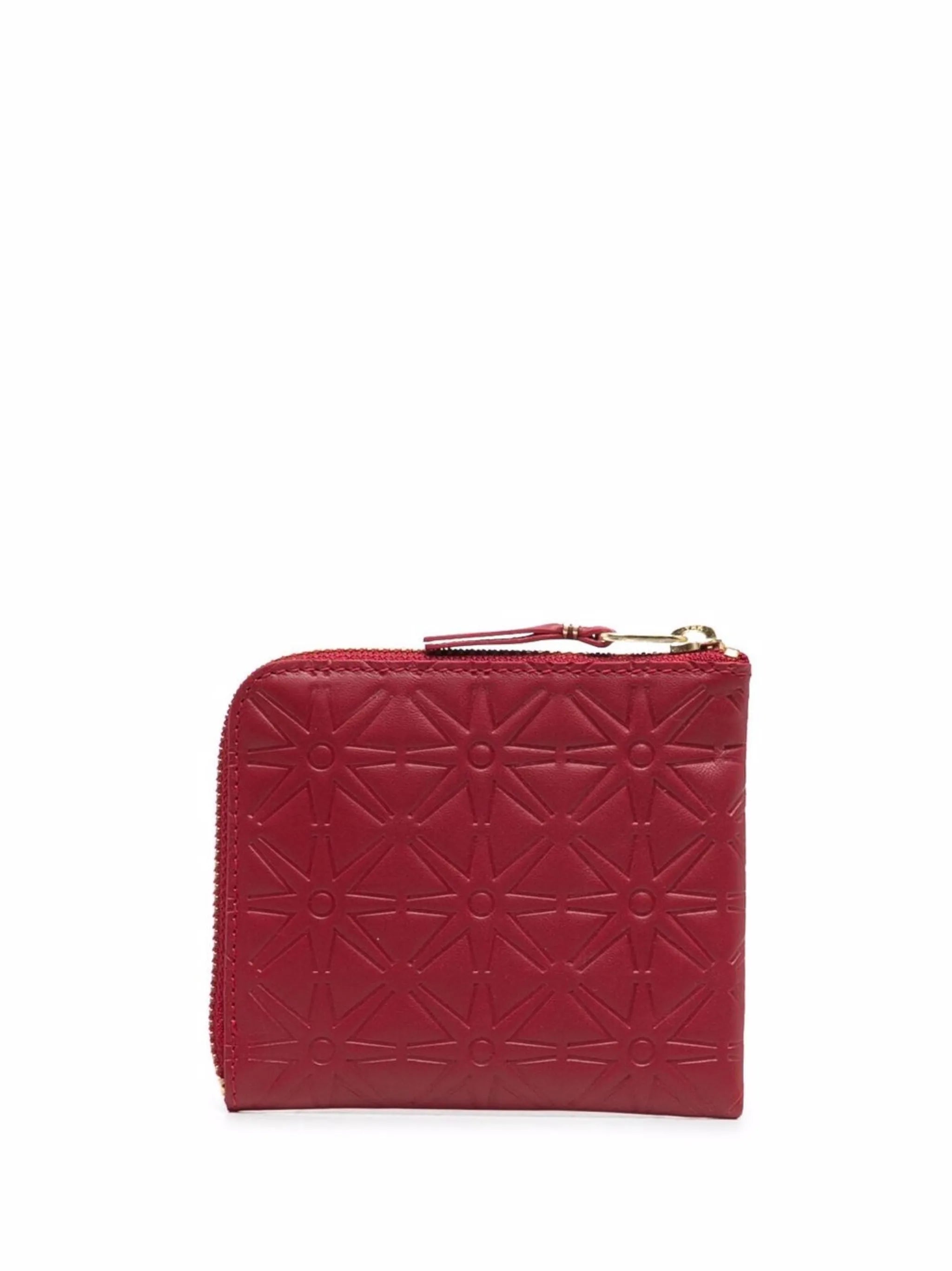 embossed zipped wallet