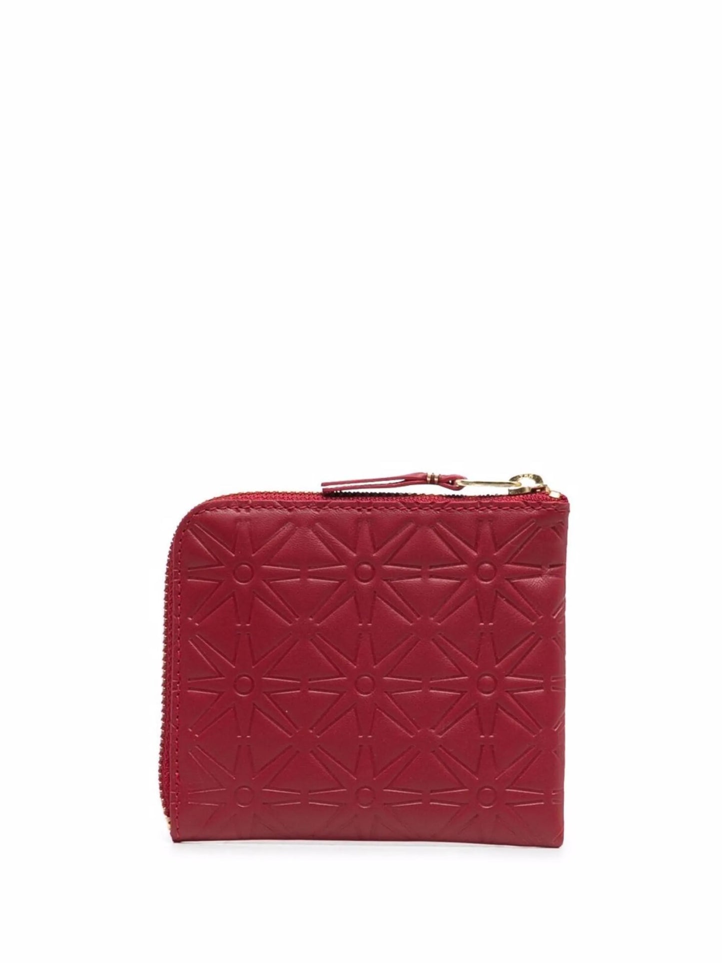 embossed zipped wallet