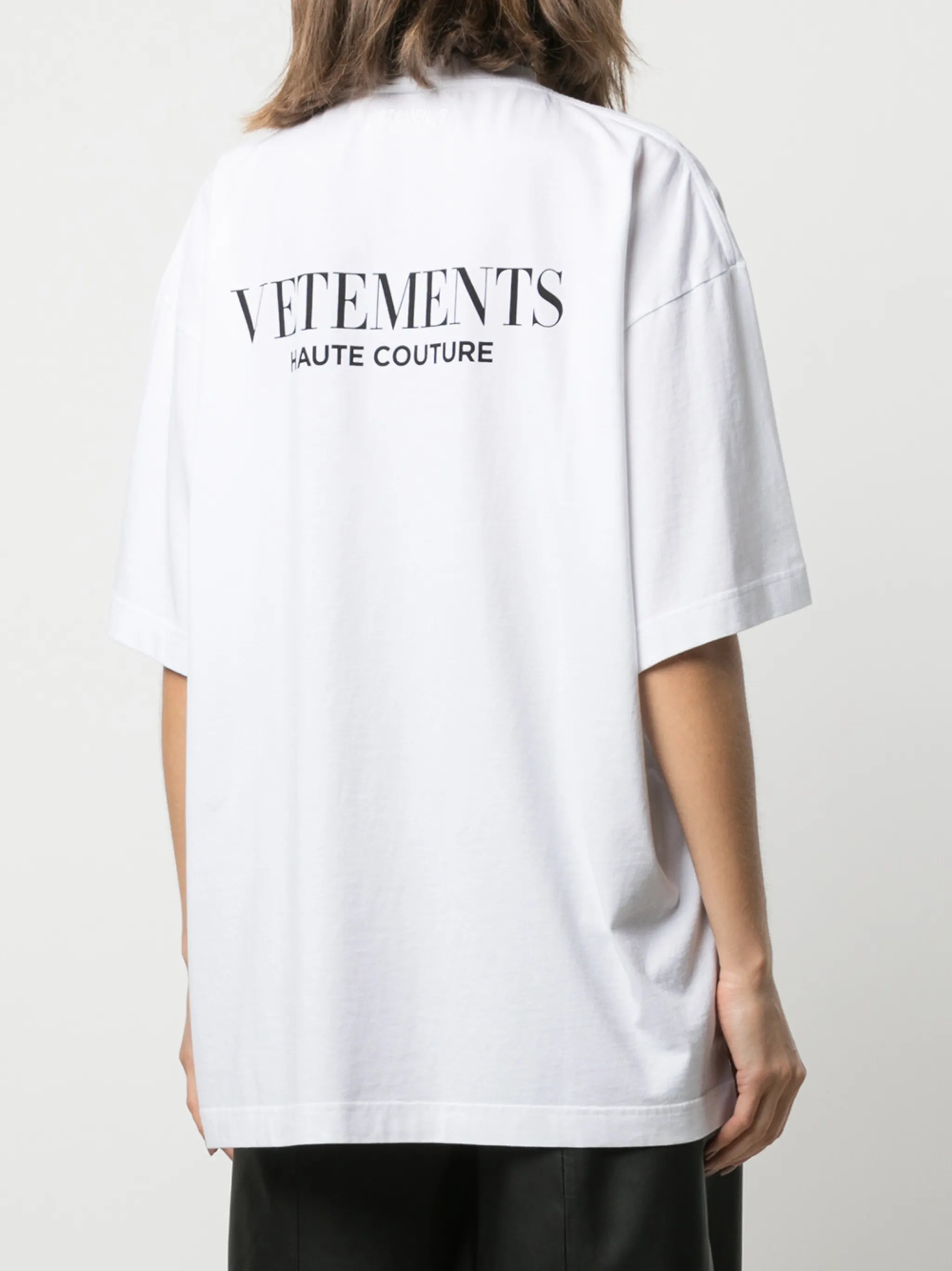 slogan-print short-sleeve T-shirt