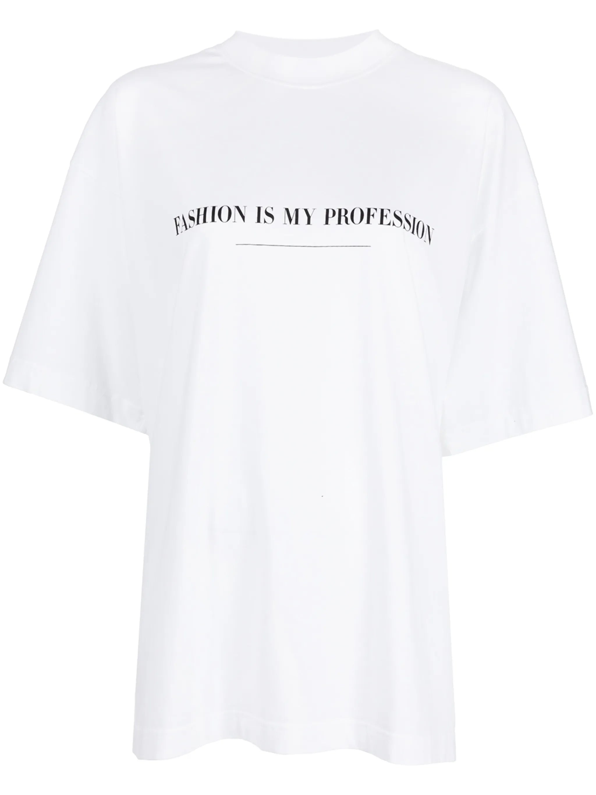 slogan-print short-sleeve T-shirt