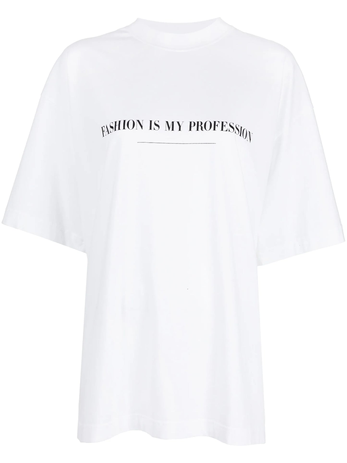 slogan-print short-sleeve T-shirt