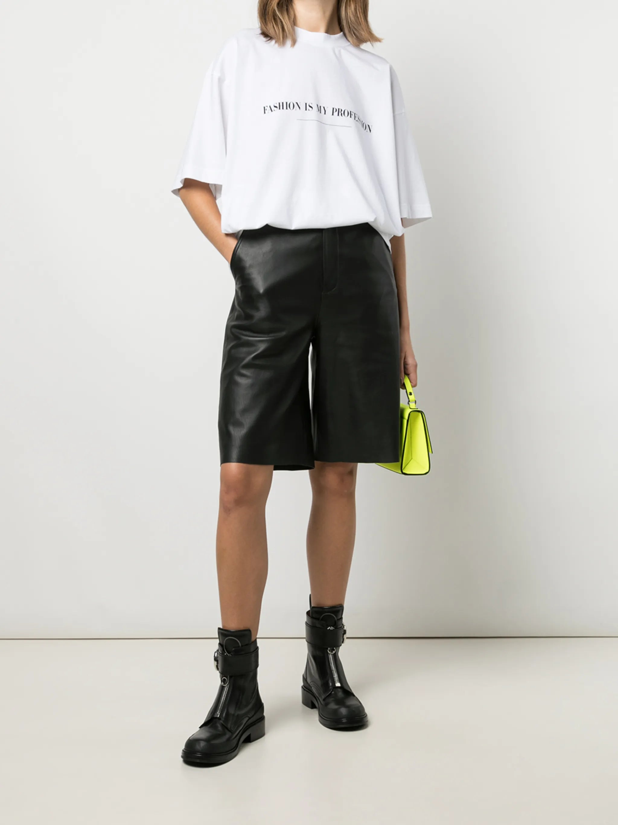 slogan-print short-sleeve T-shirt