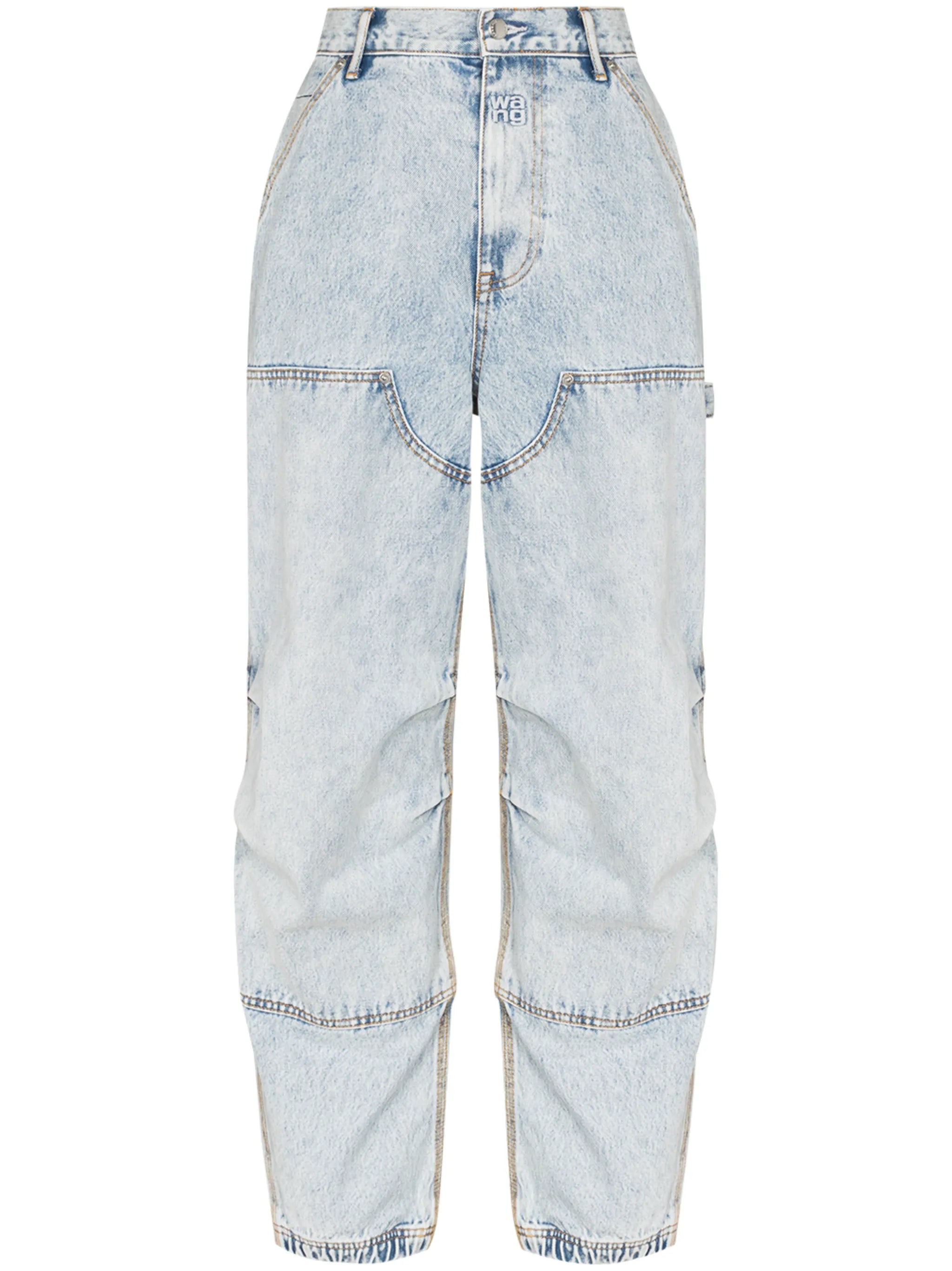 wide-leg panelled jeans