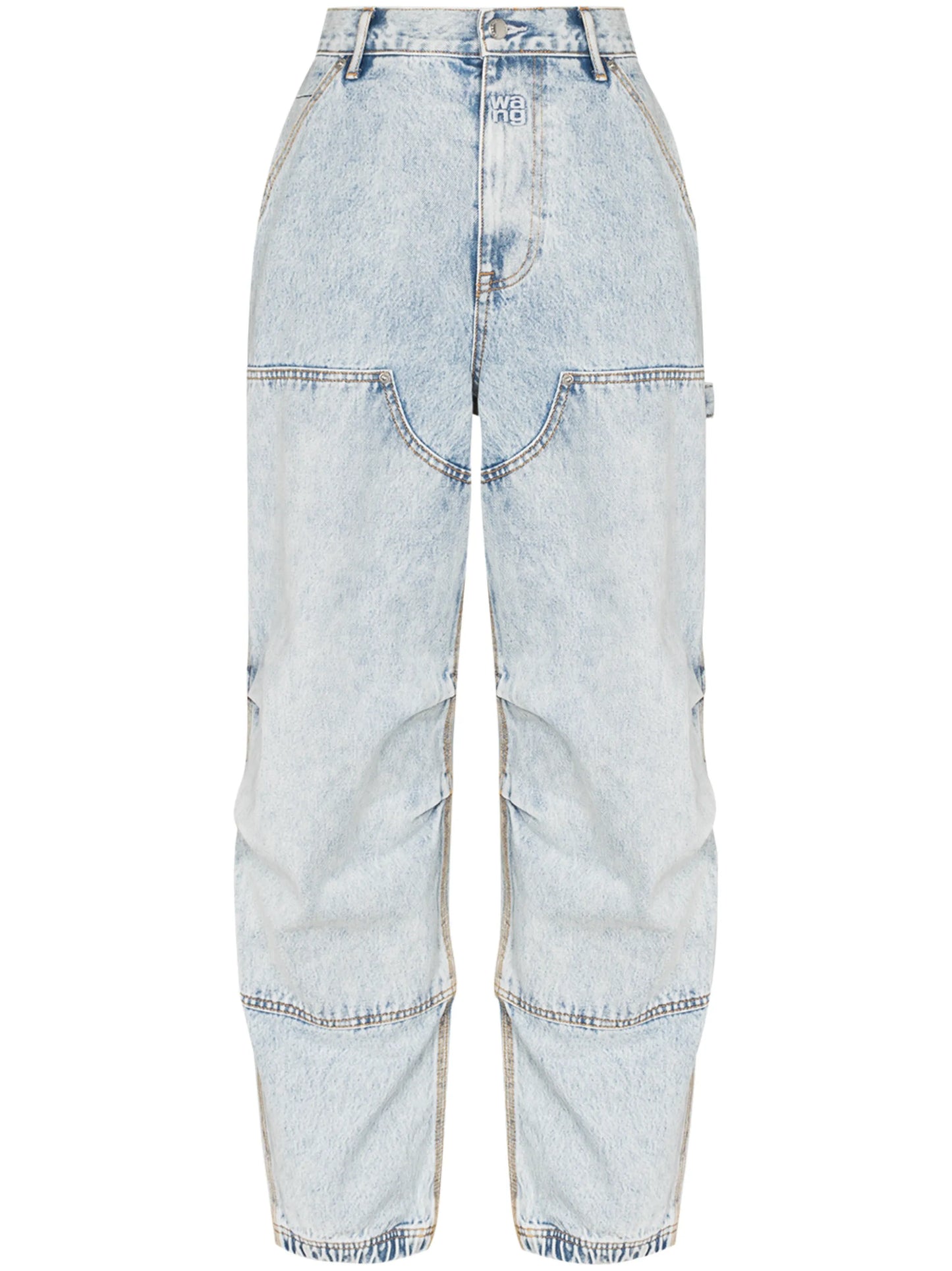 wide-leg panelled jeans