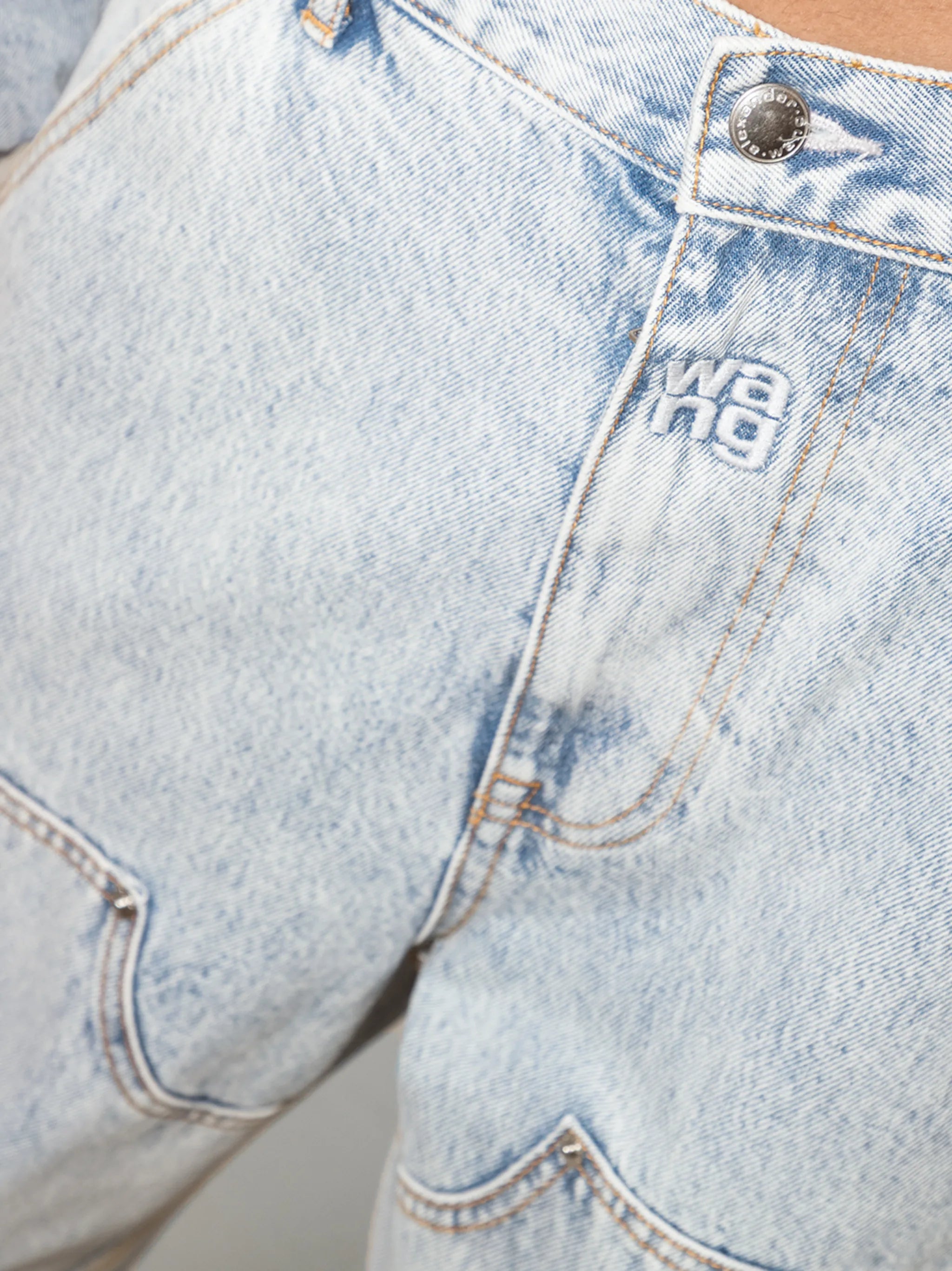 wide-leg panelled jeans