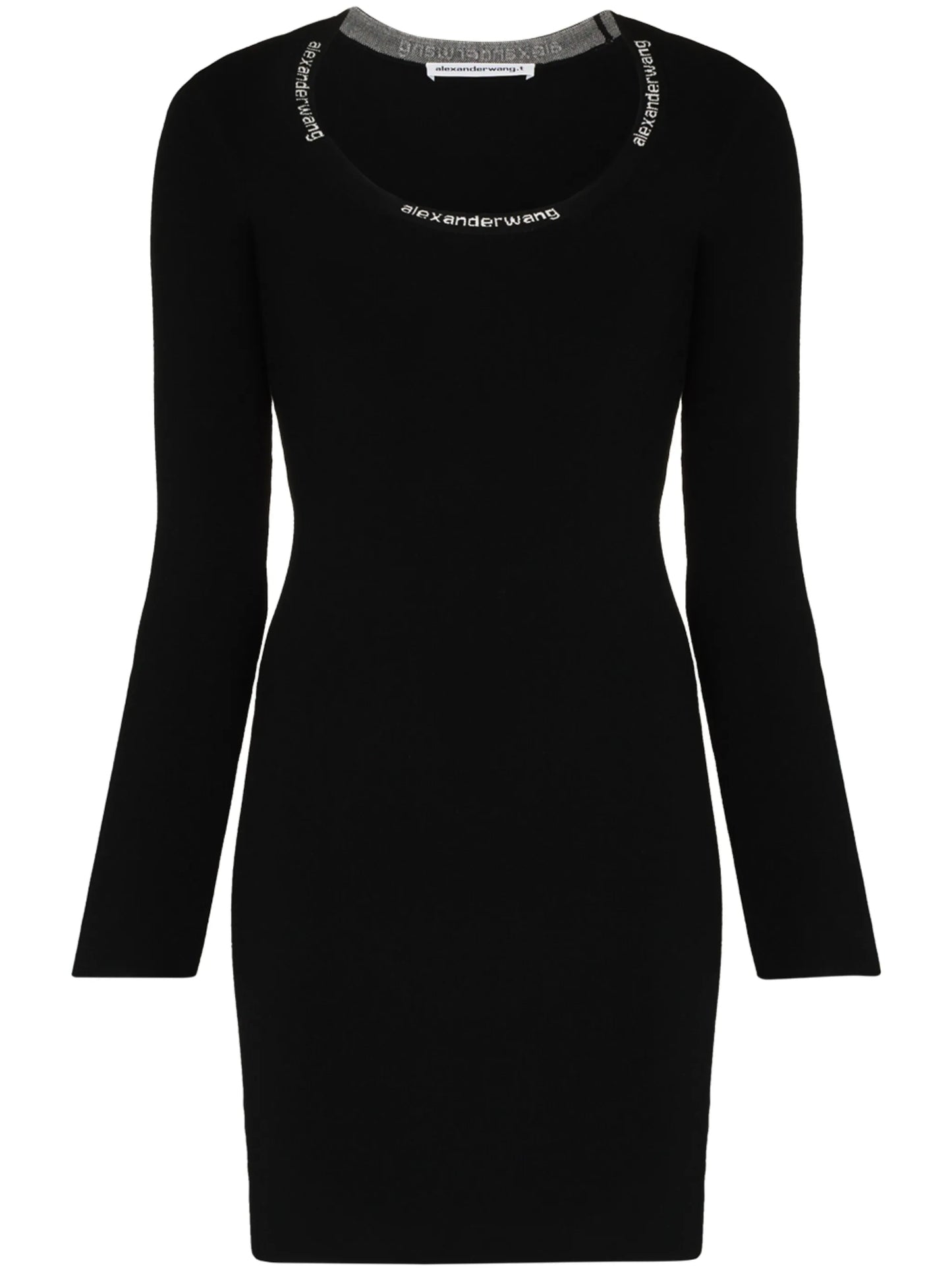 logo-trim bodycon mini dress