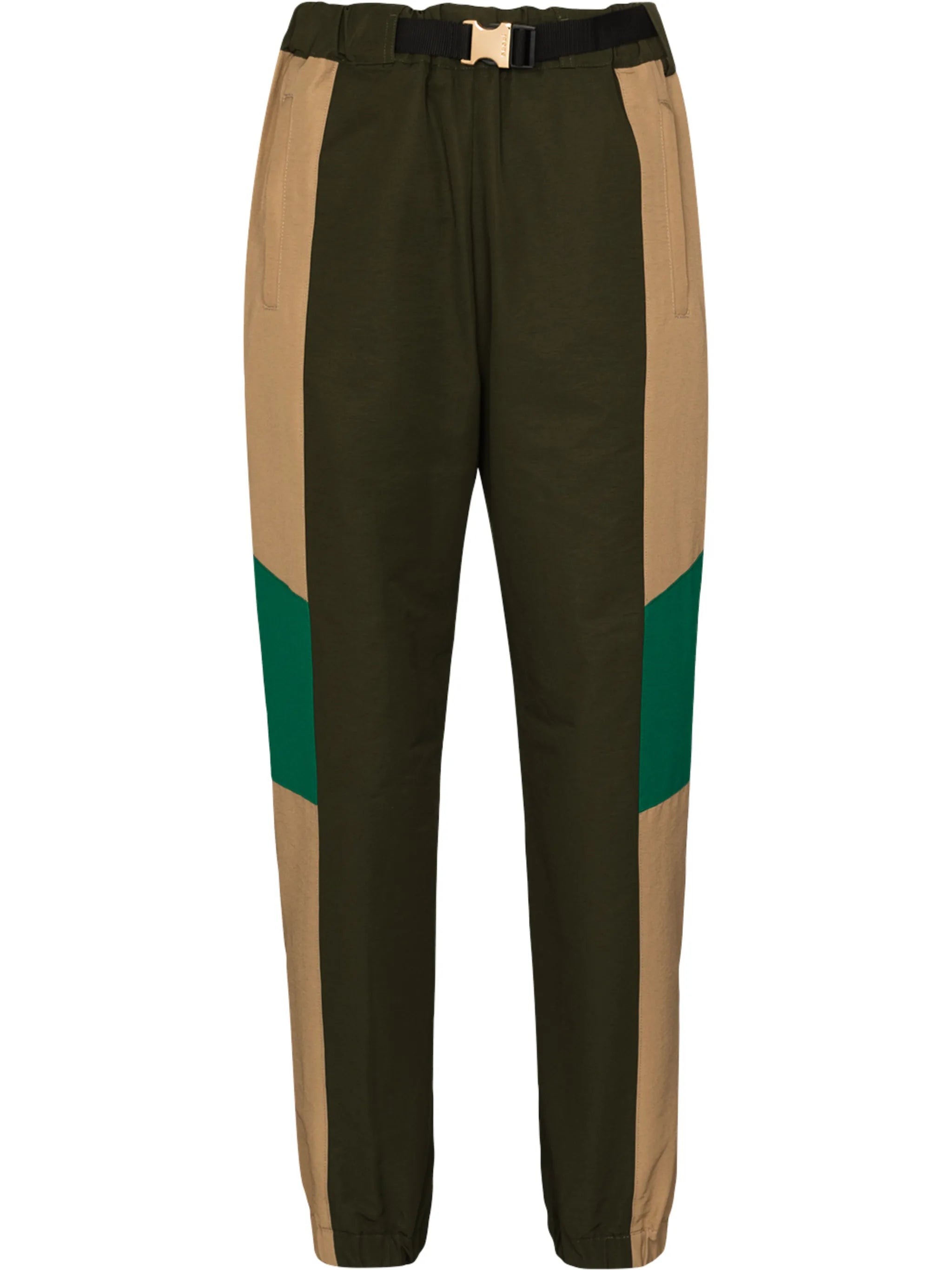 panelled tapered trousers