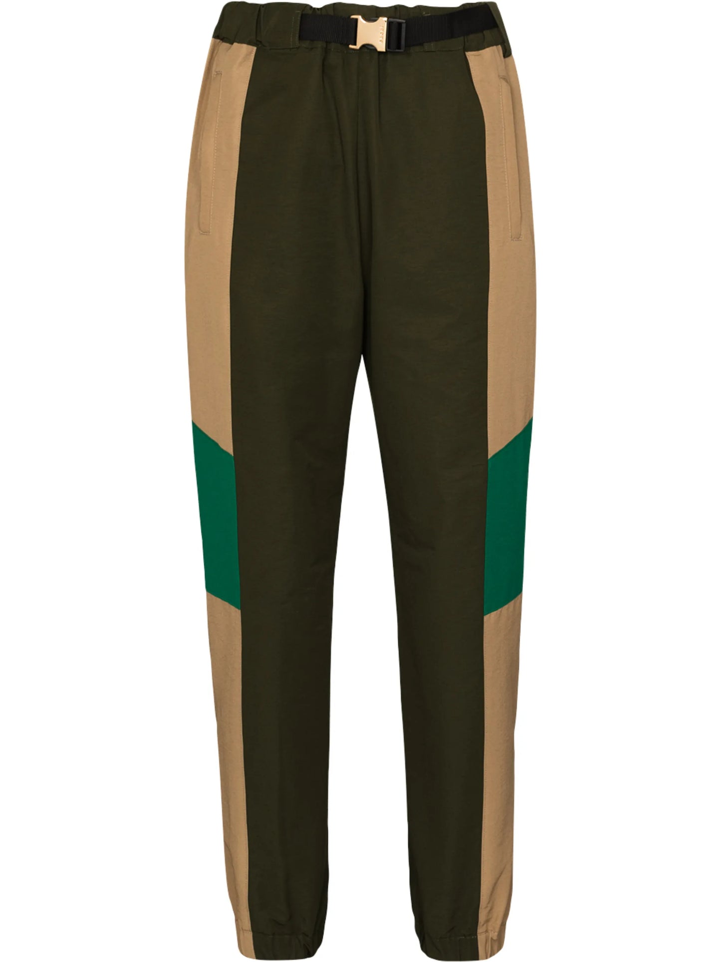 panelled tapered trousers