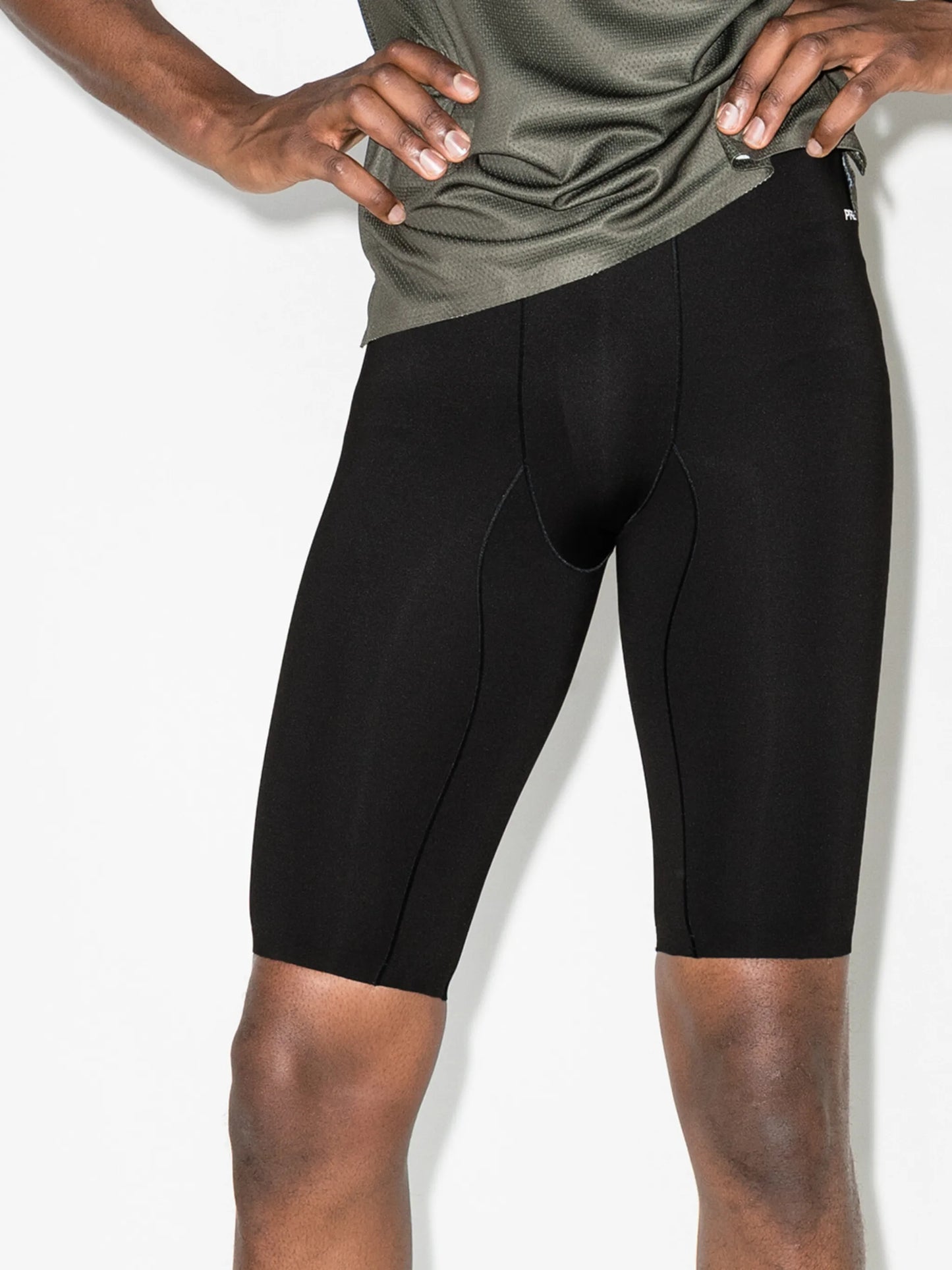 high-waisted compression shorts