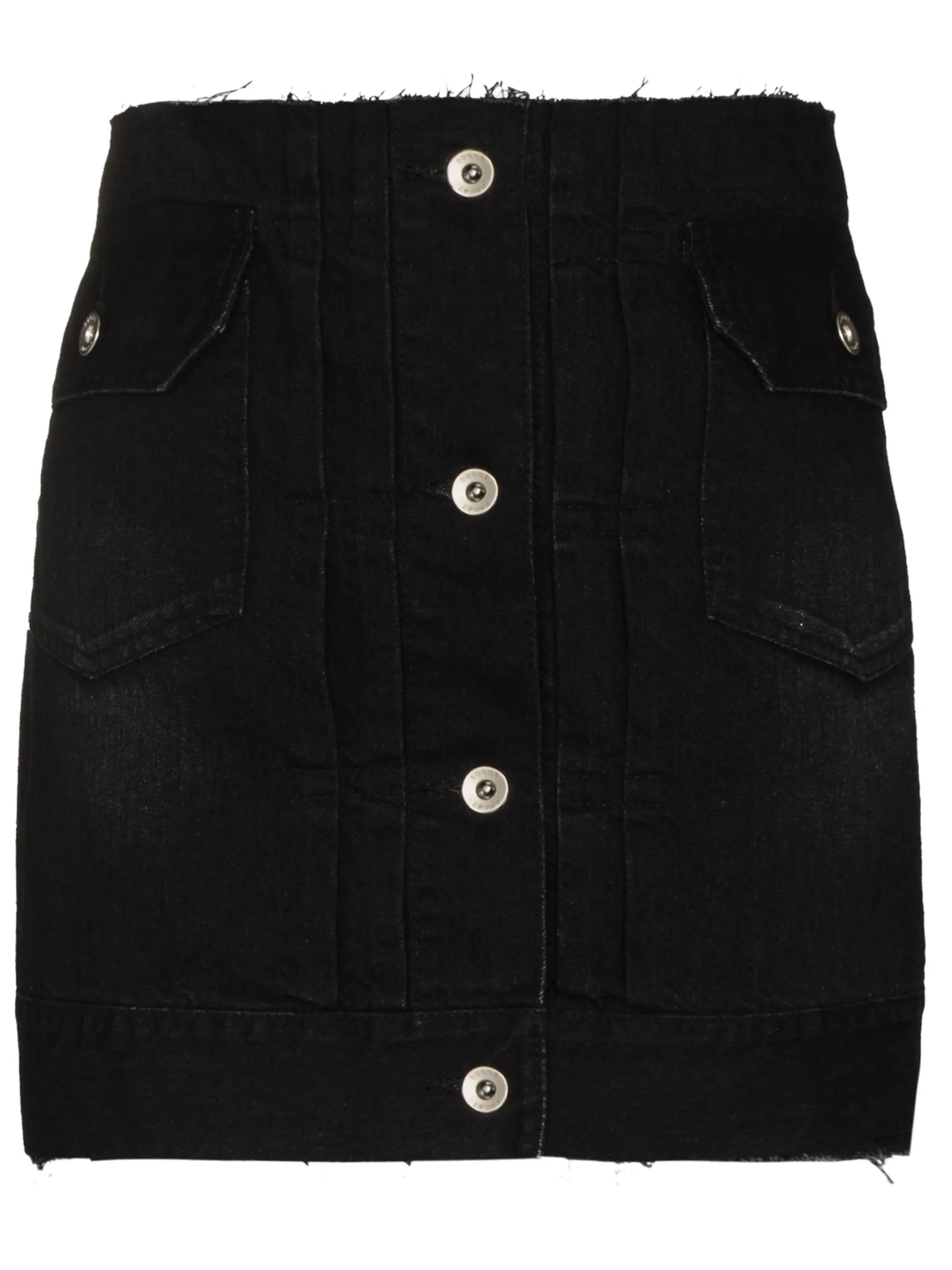layered denim skort