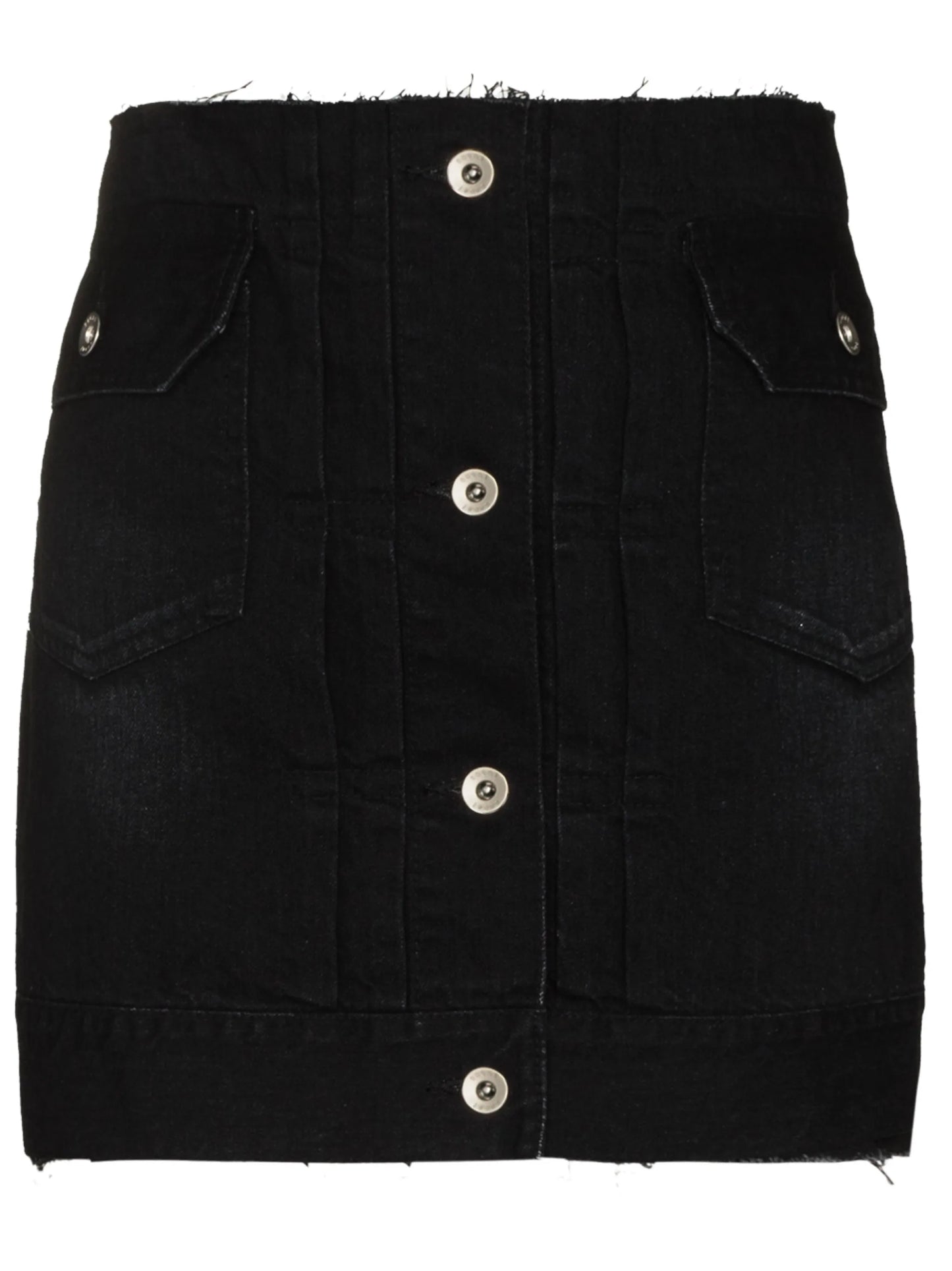 layered denim skort