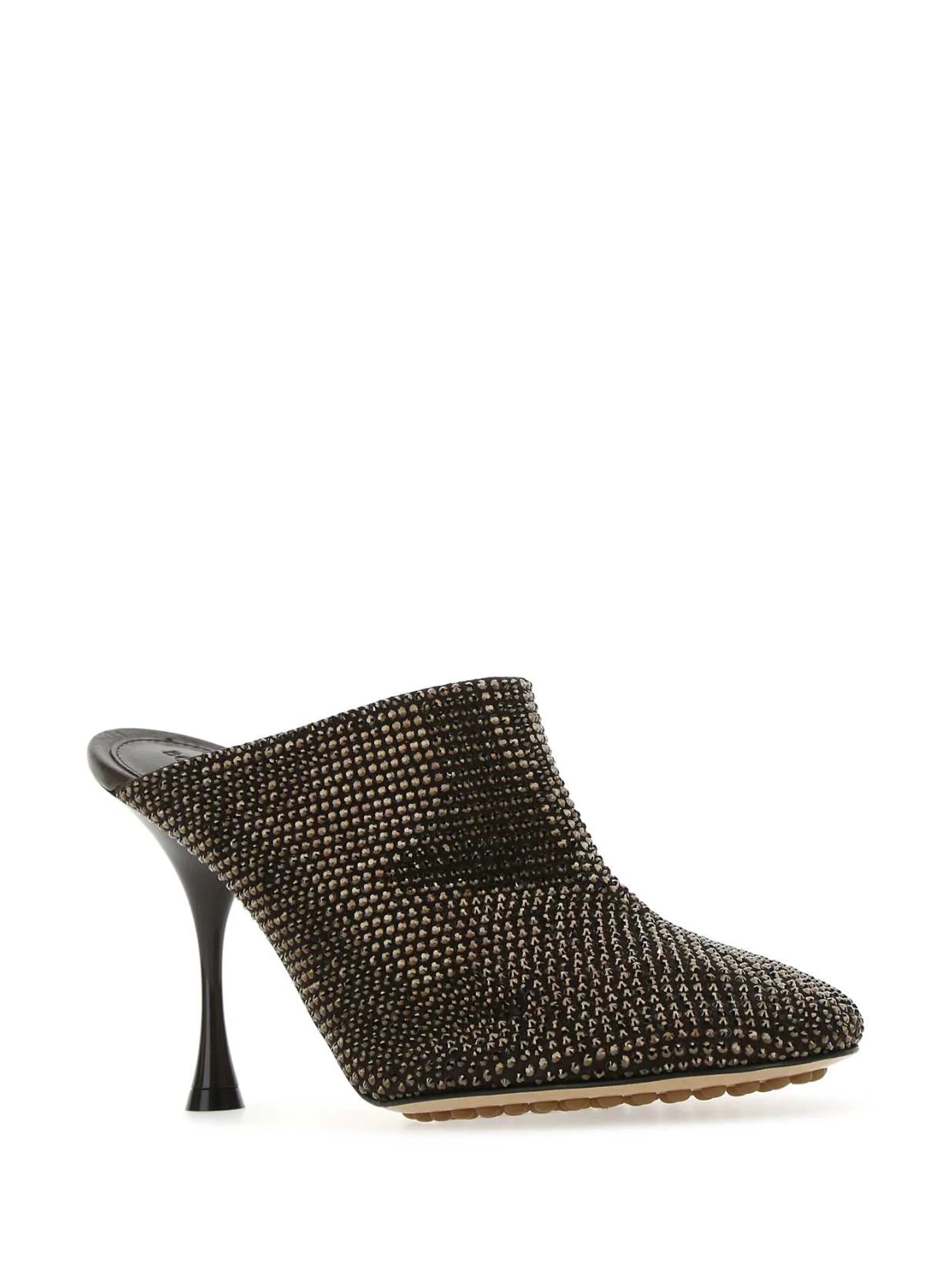 Dot Sock 90mm embellished mules