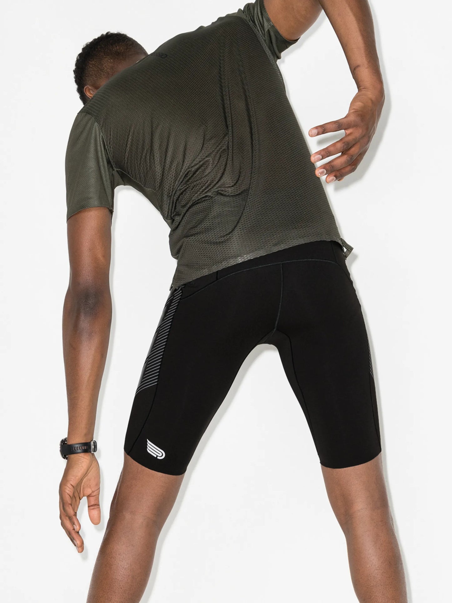 Power Run panelled short leggings