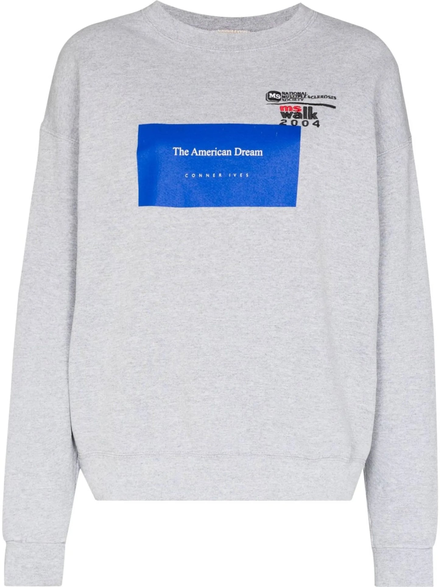 motif-print crew neck sweatshirt