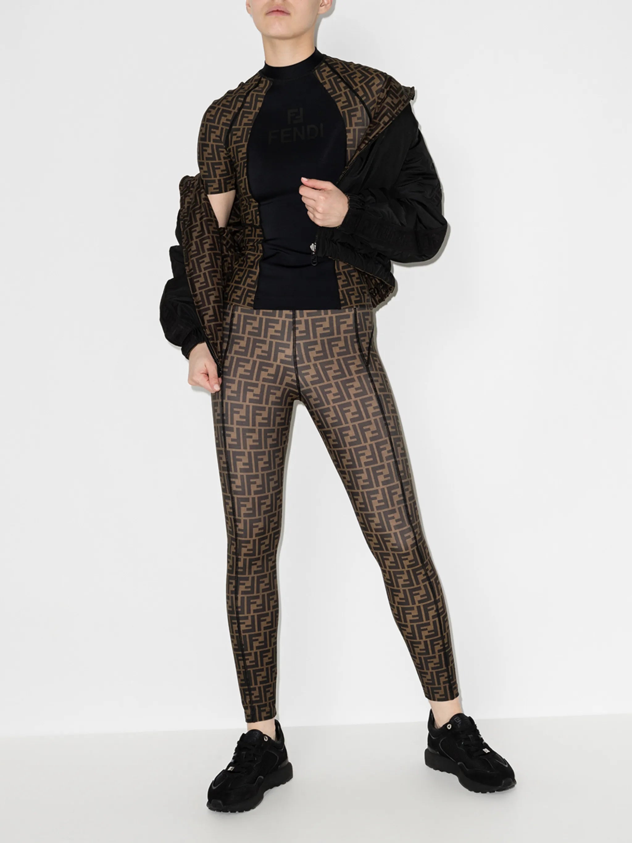 FF-logo high-rise performance leggings