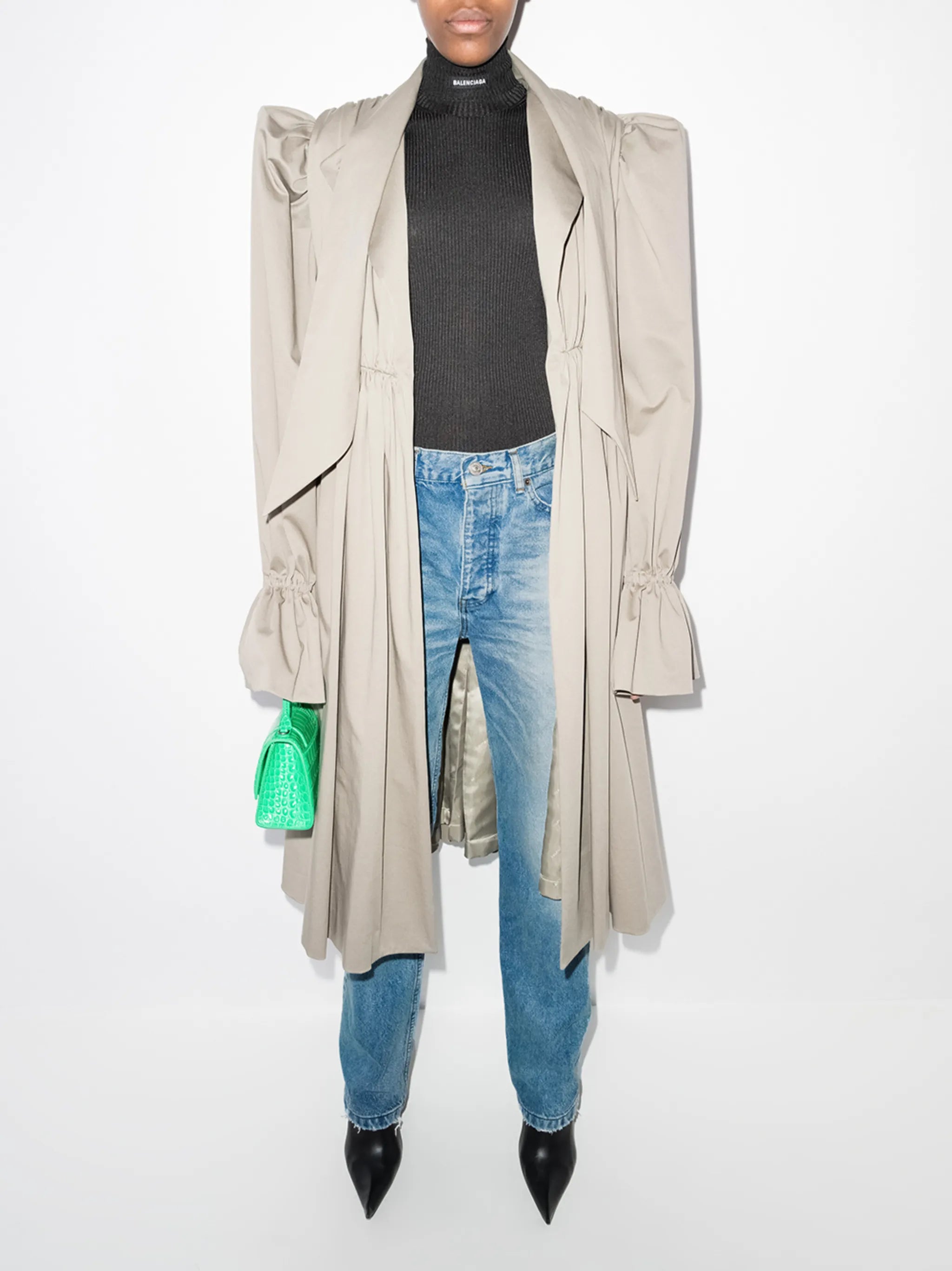 ripped straight-leg jeans