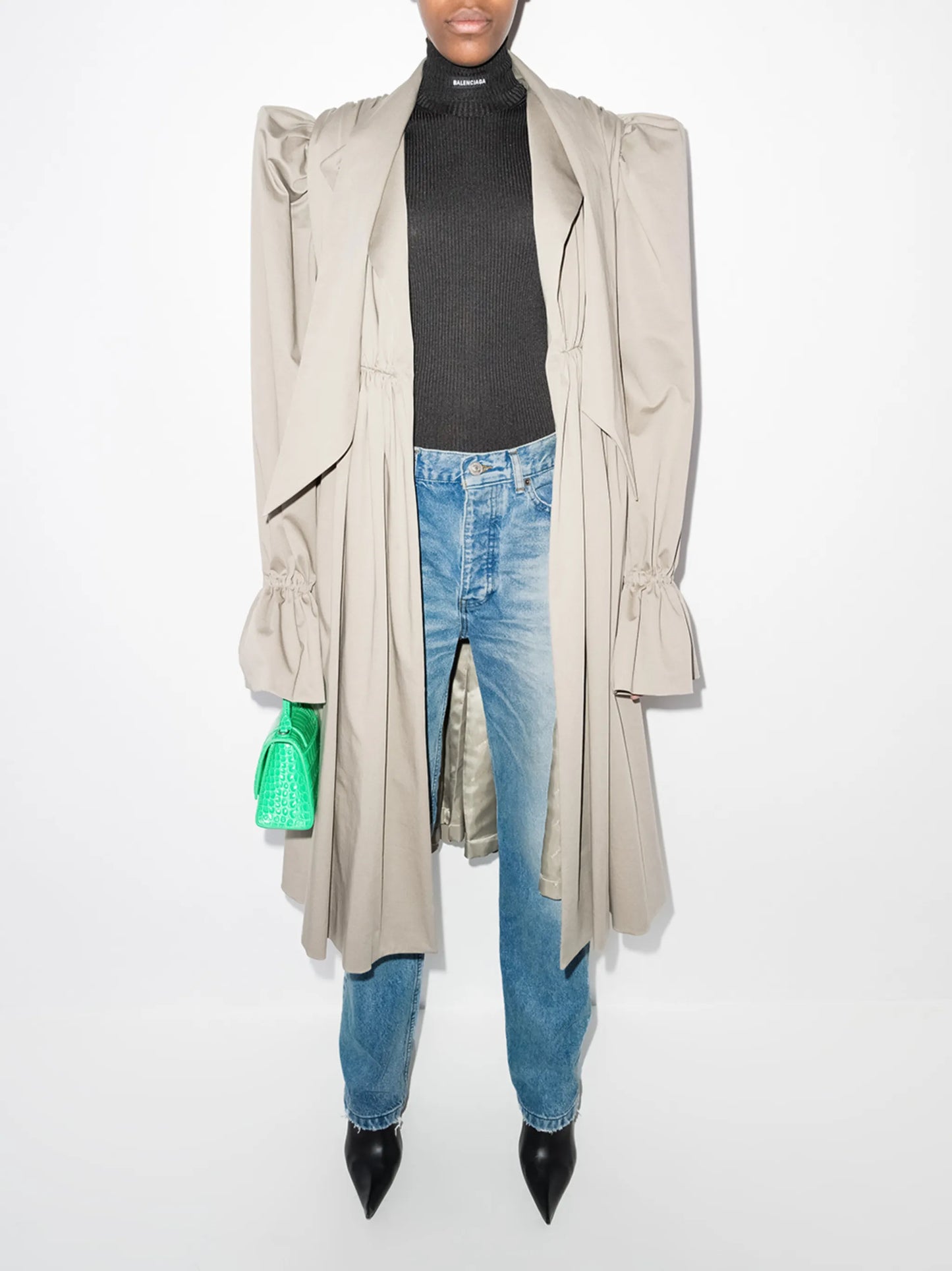 ripped straight-leg jeans