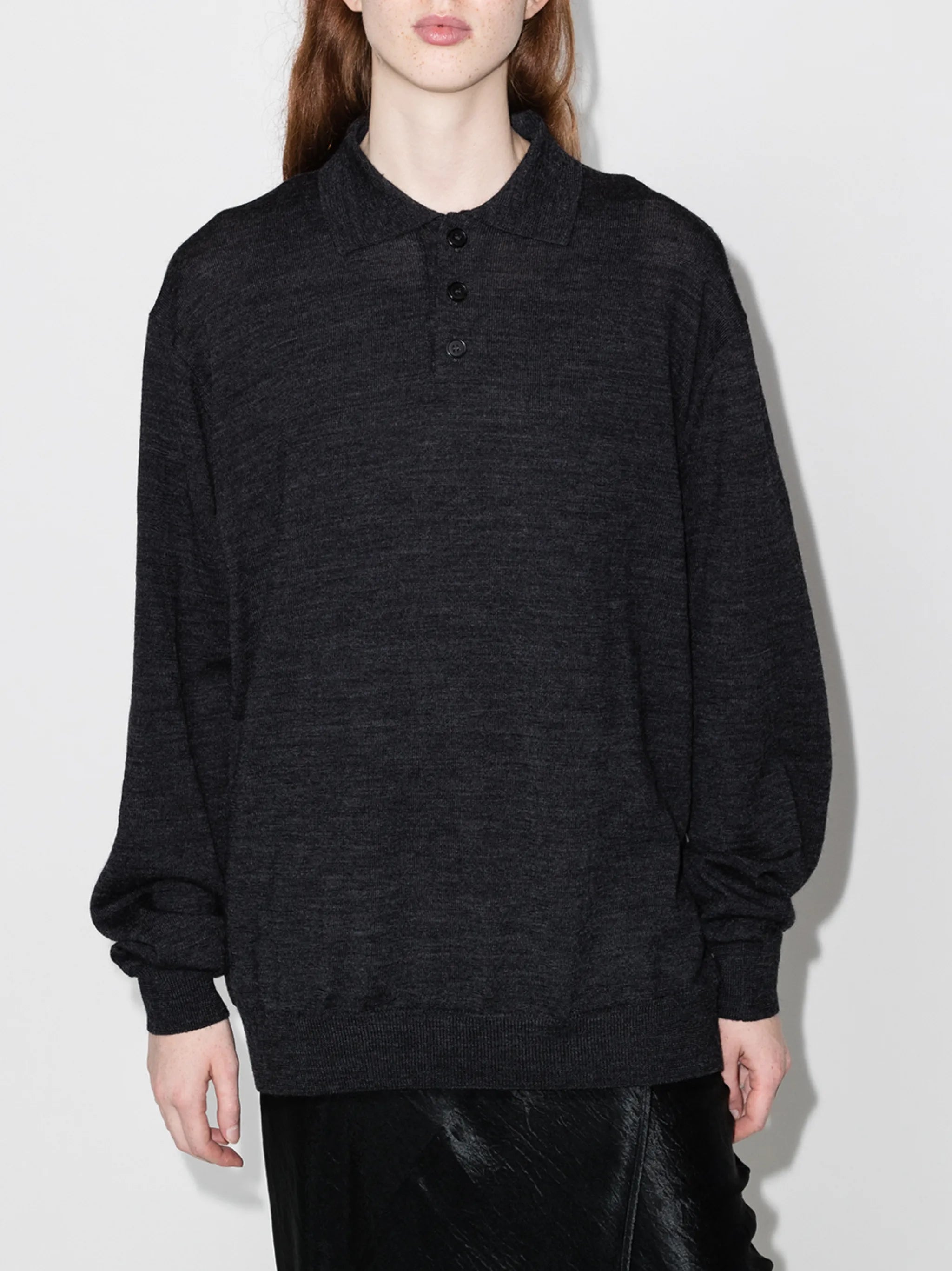 elbow-patch polo jumper