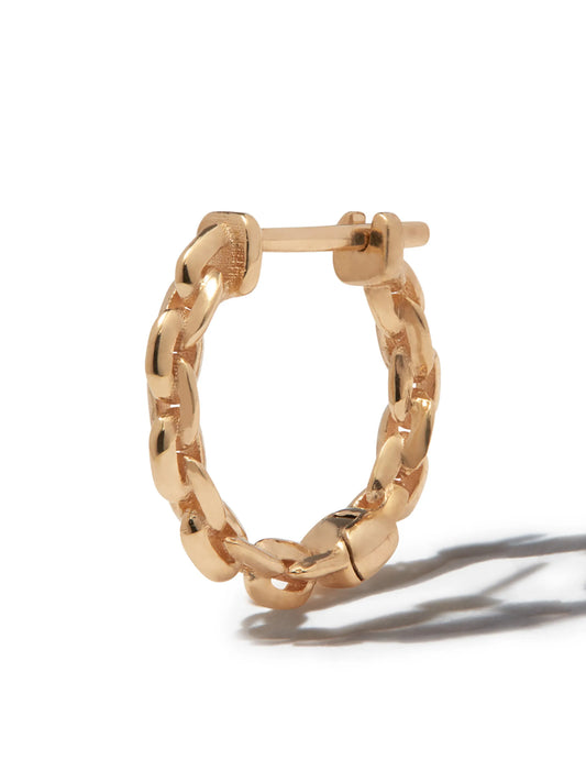 18kt yellow gold Mini Chain single huggie earring