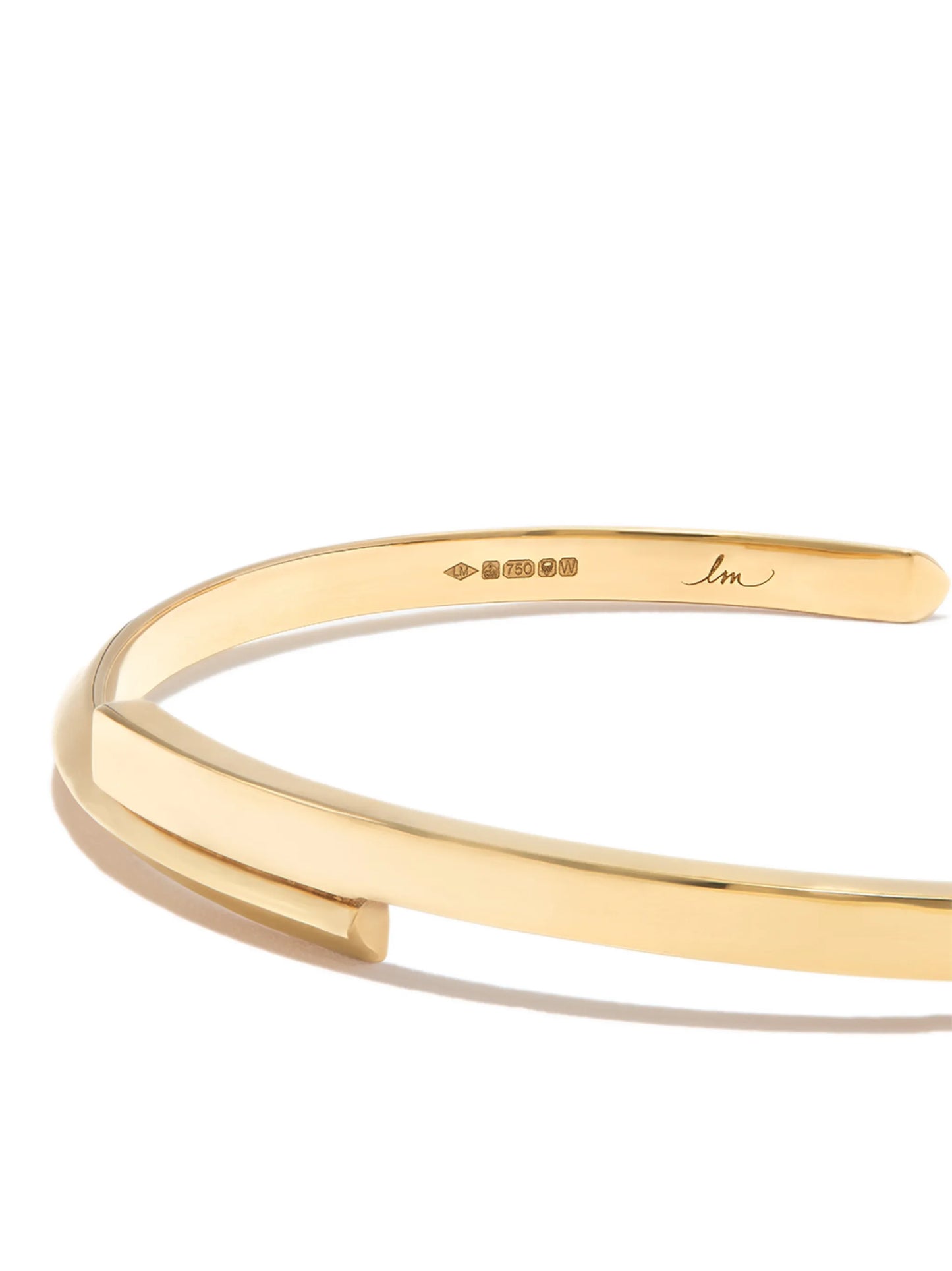 18kt yellow gold Interrupted Knife Edge cuff