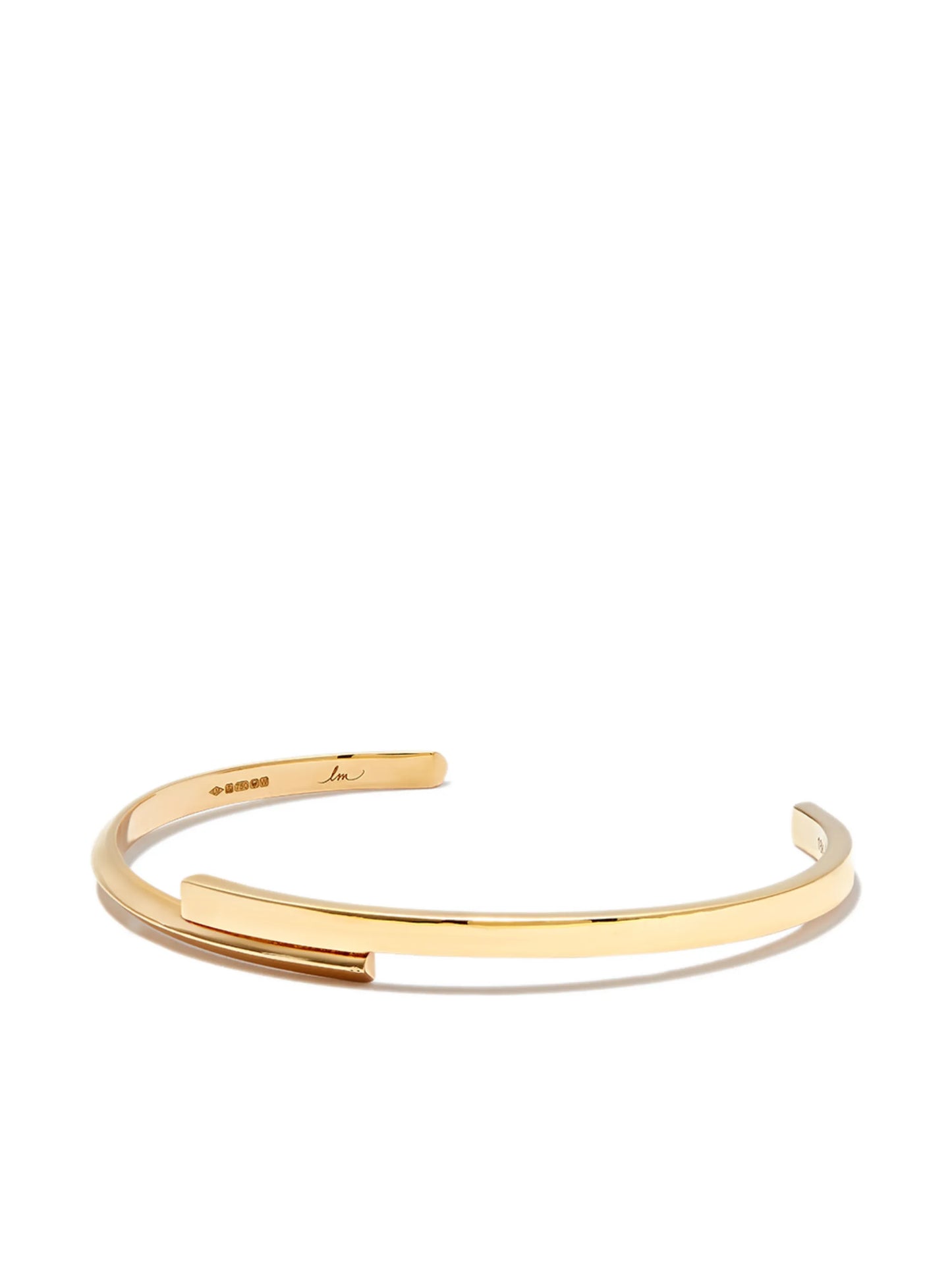 18kt yellow gold Interrupted Knife Edge cuff