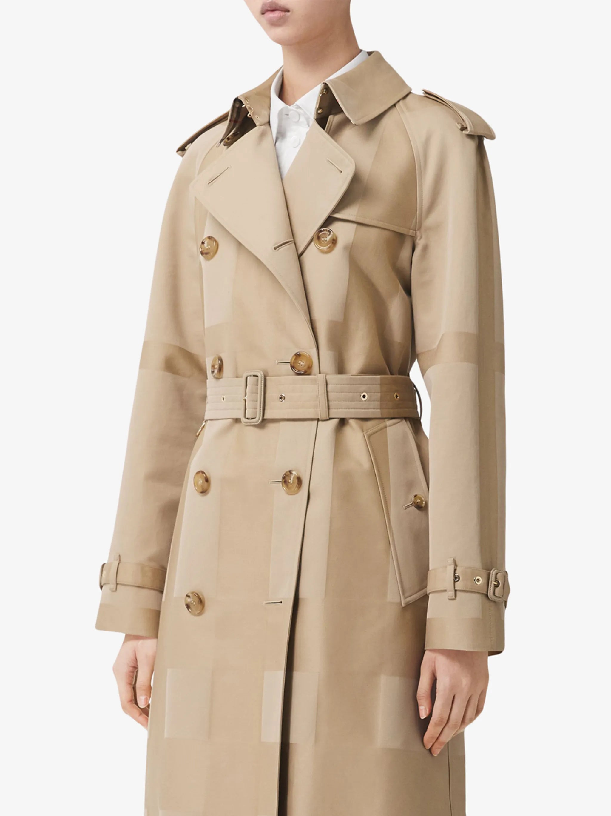 Waterloo checked trench coat