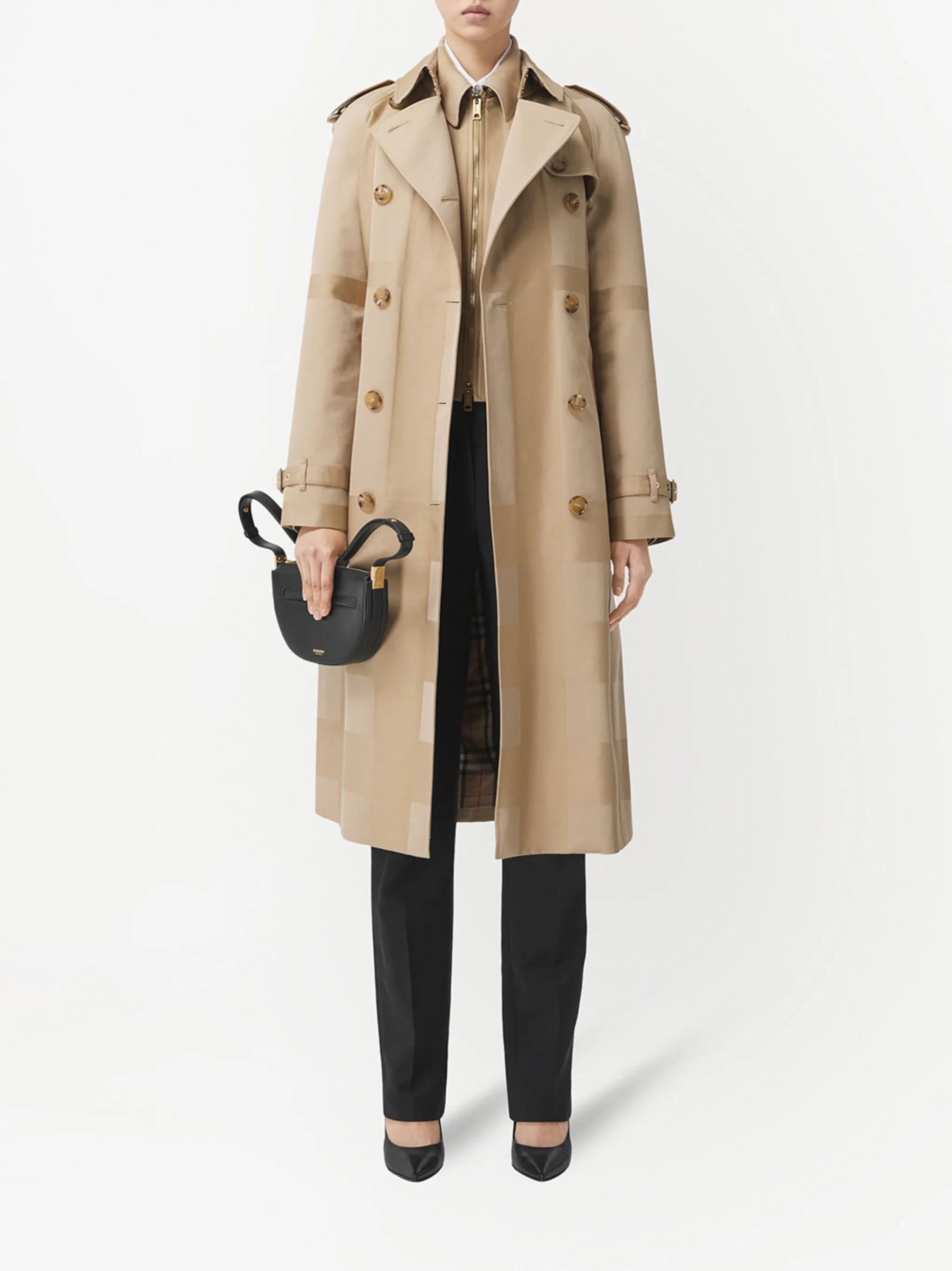 Waterloo checked trench coat