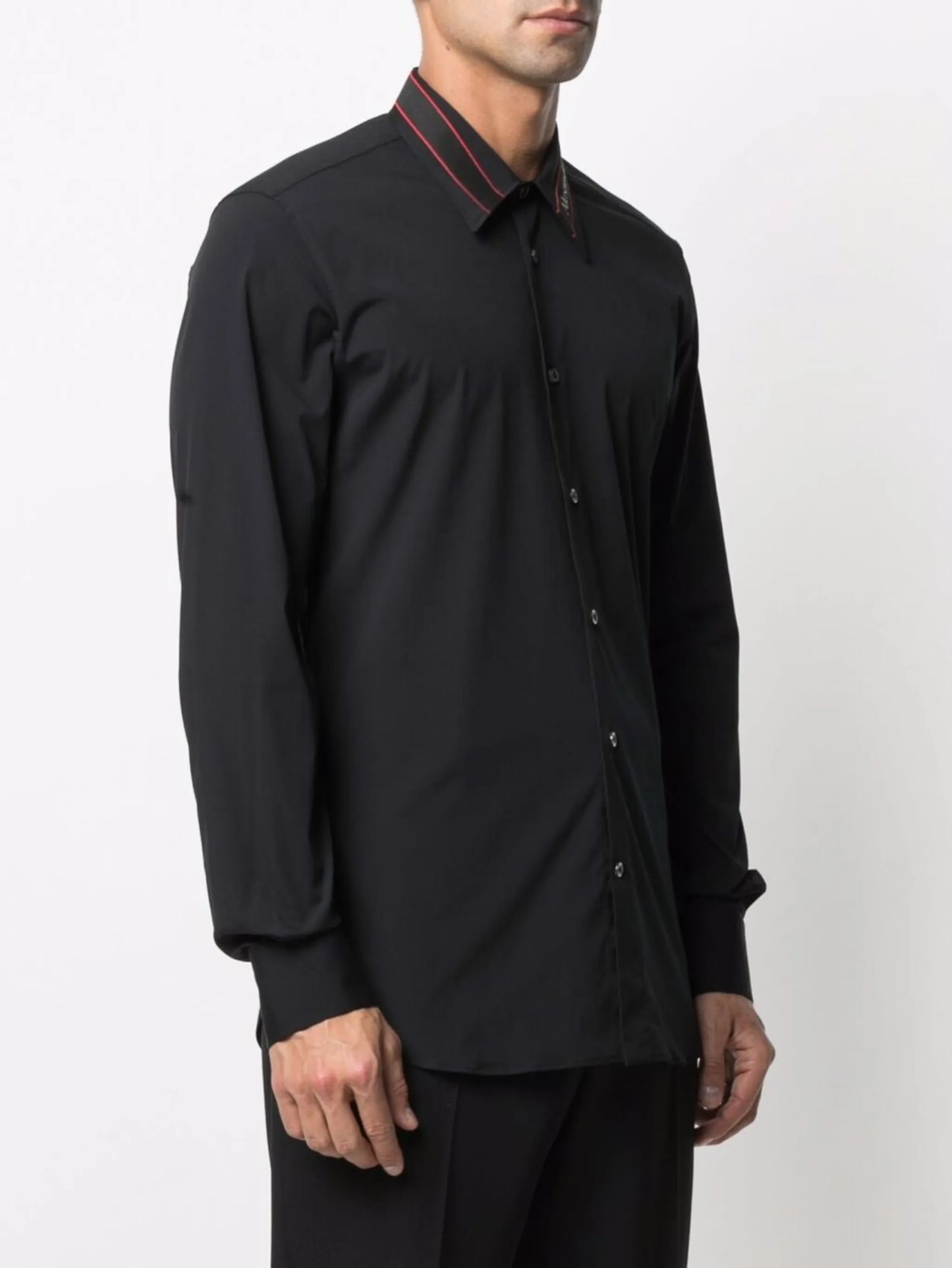 logo-tape long-sleeve shirt
