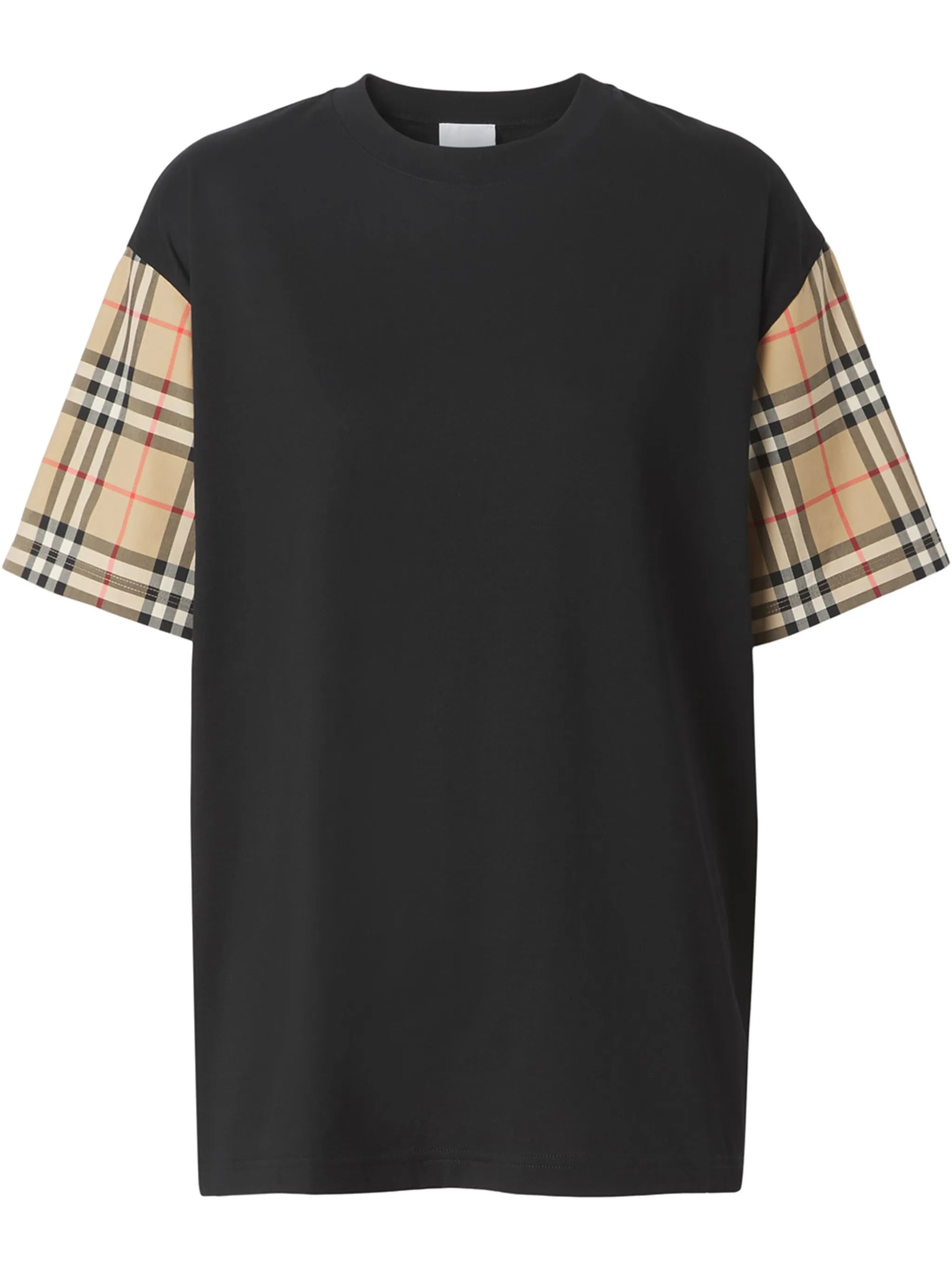 Vintage Check-sleeve T-shirt