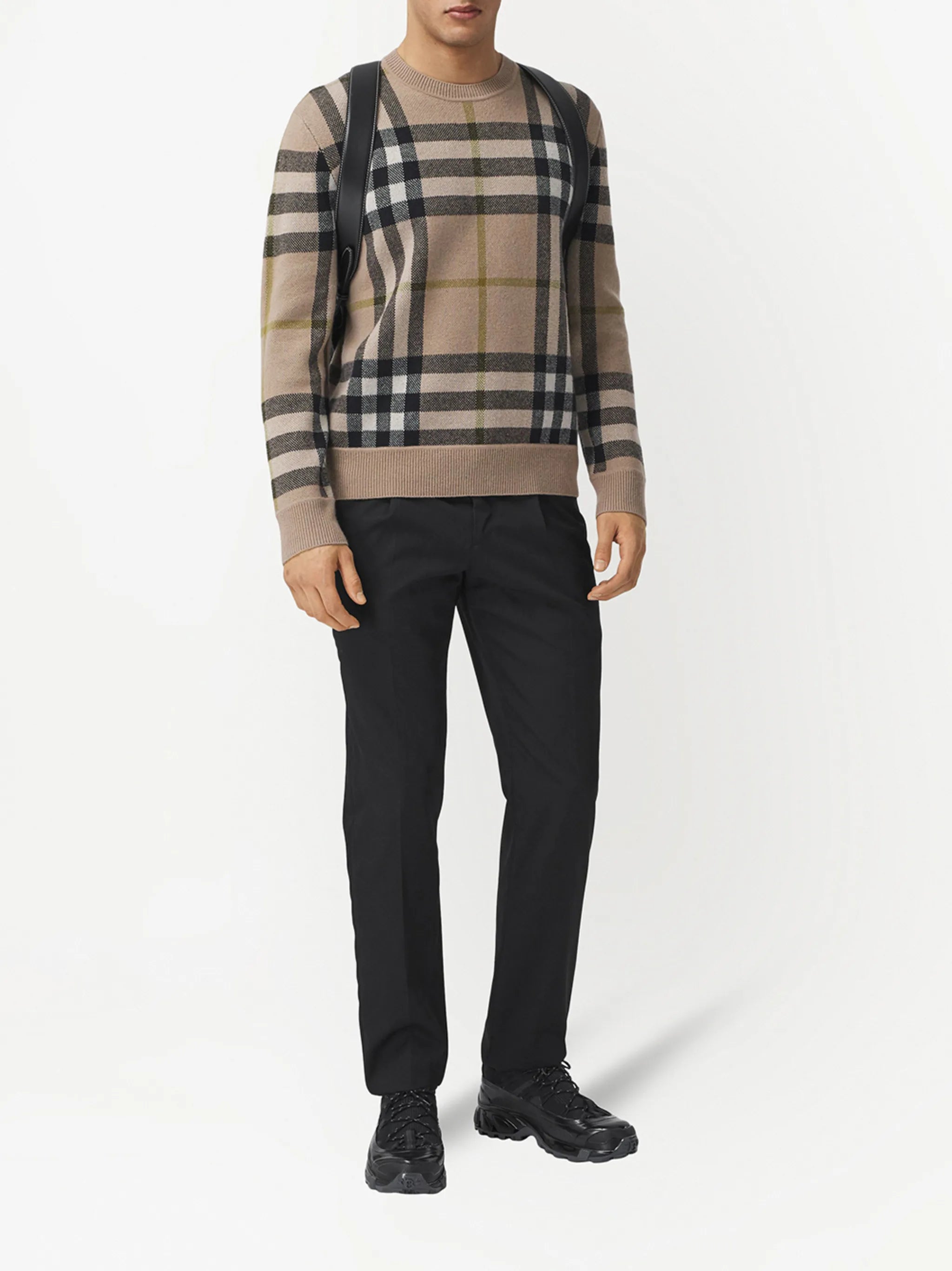 Nixon check-pattern cashmere jumper