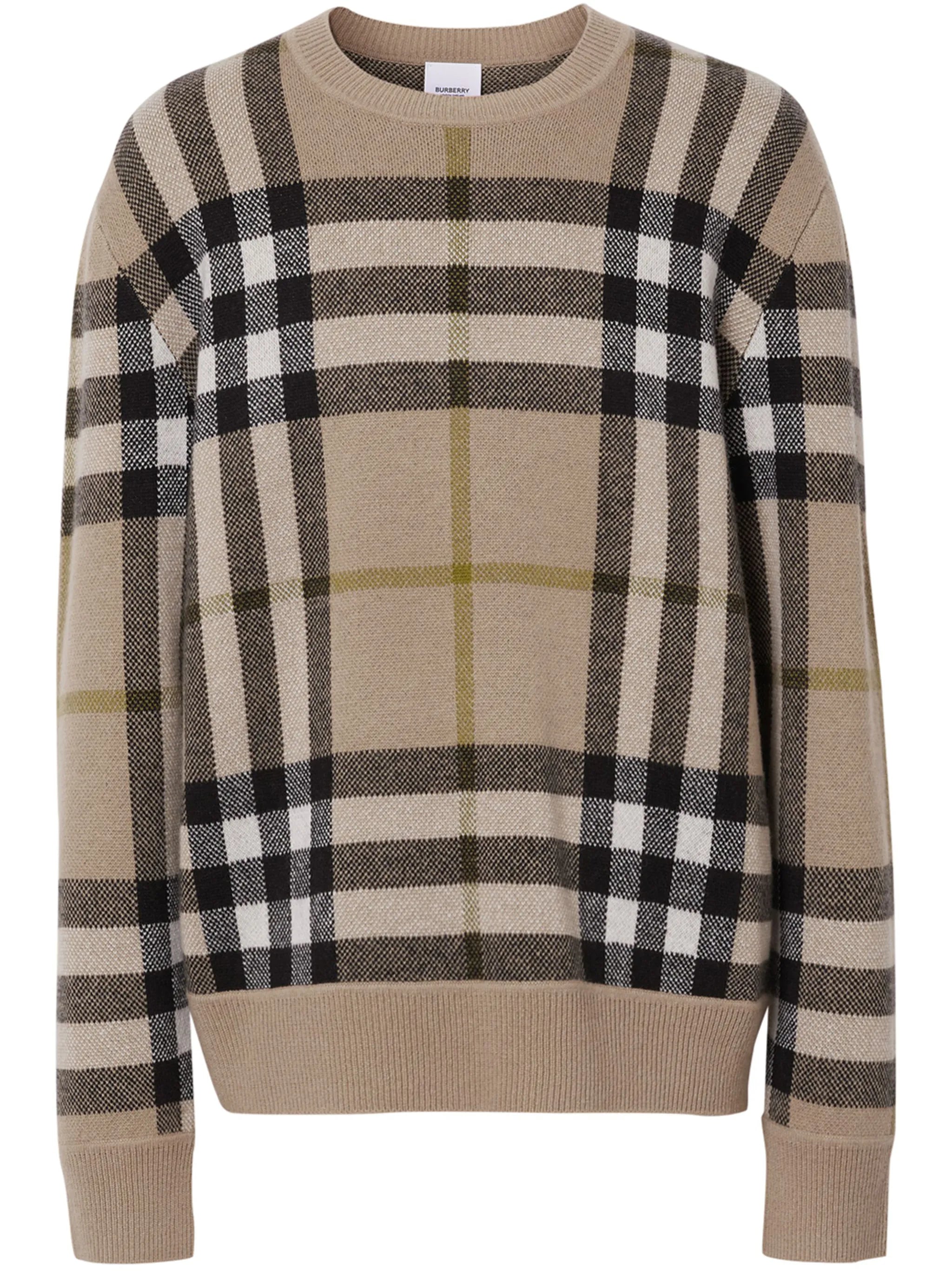 Nixon check-pattern cashmere jumper