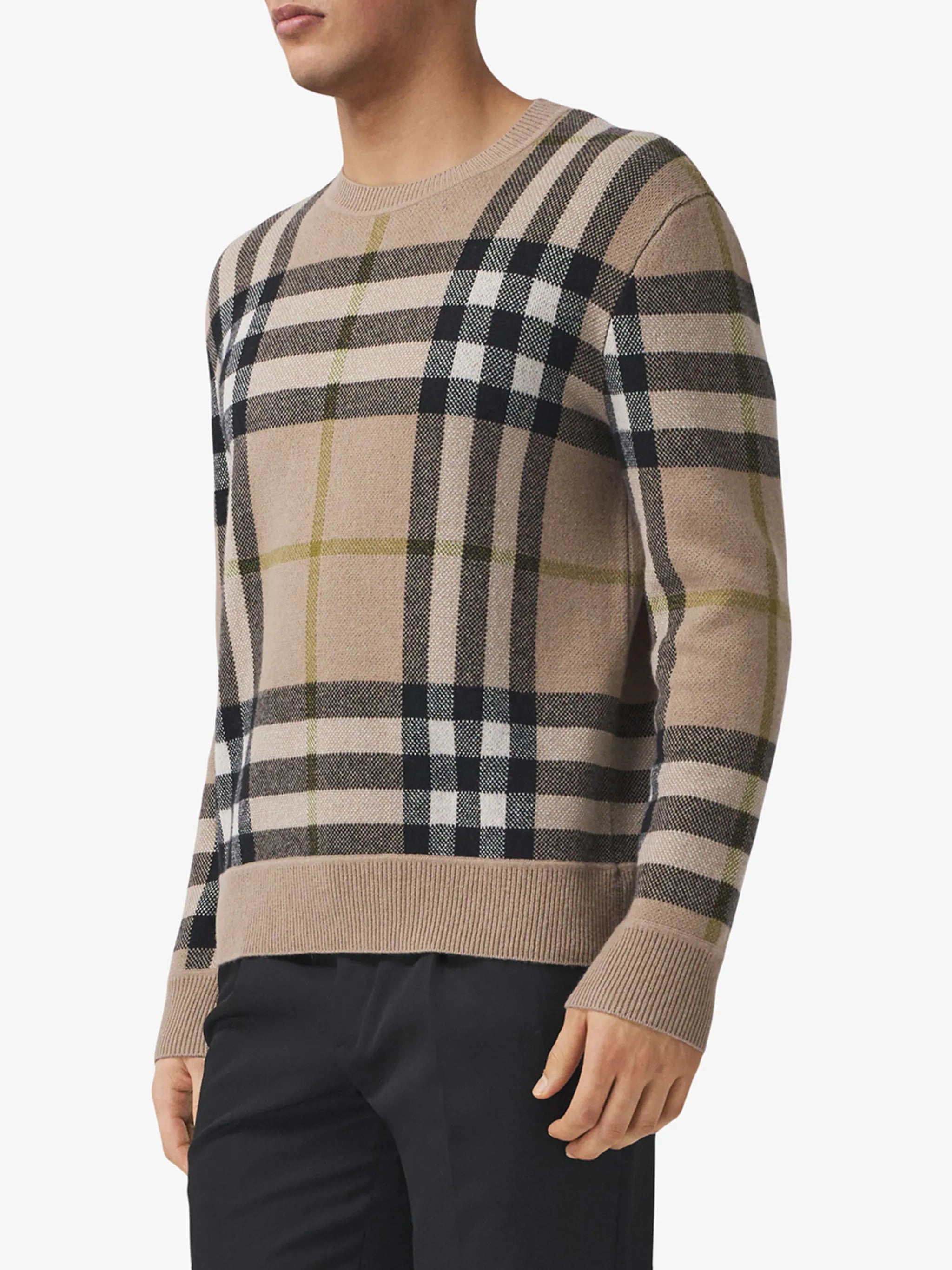 Nixon check-pattern cashmere jumper